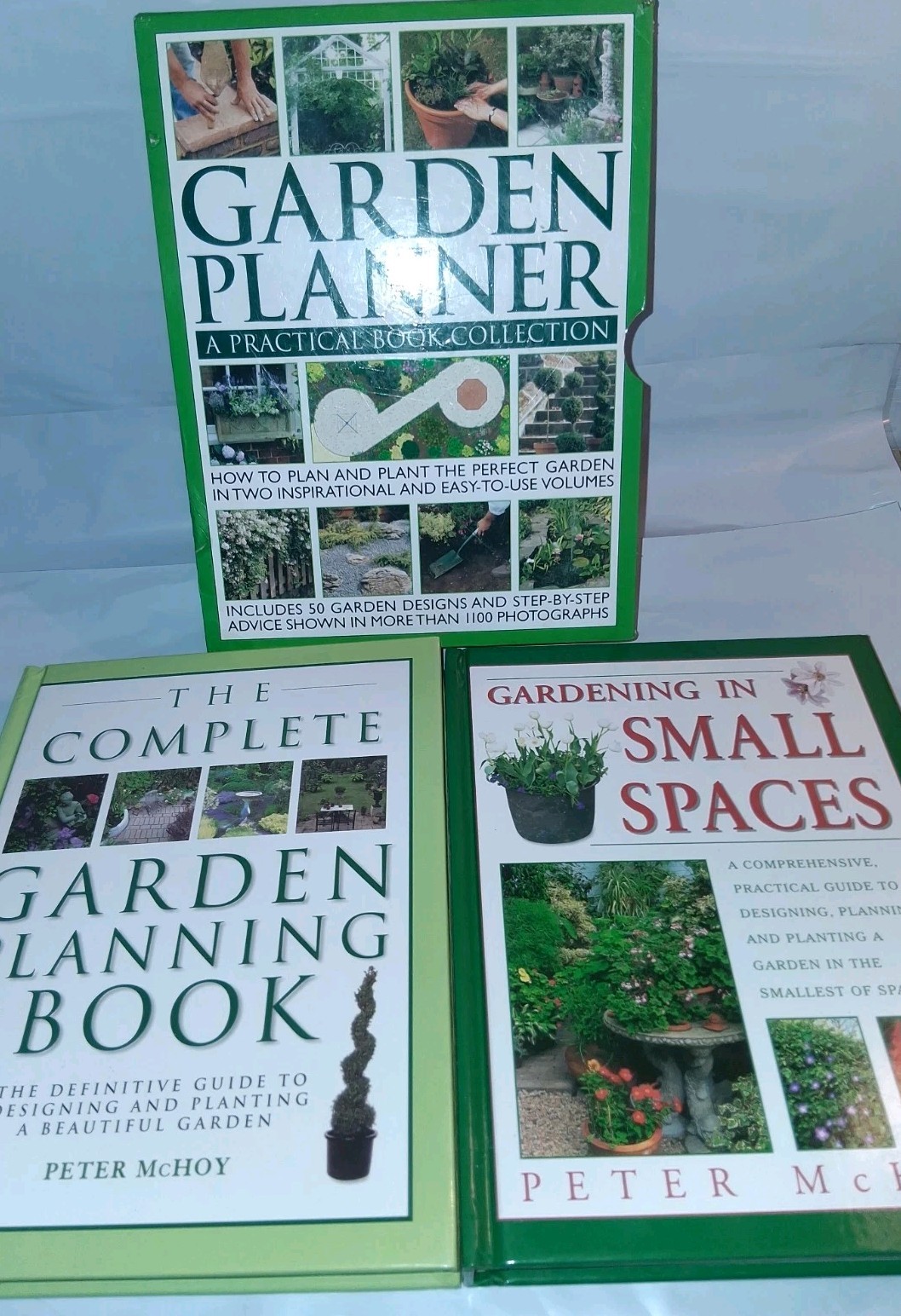 Gardening In Small Spaces AND The Complete Garden Planning Book Peter McHoy Set