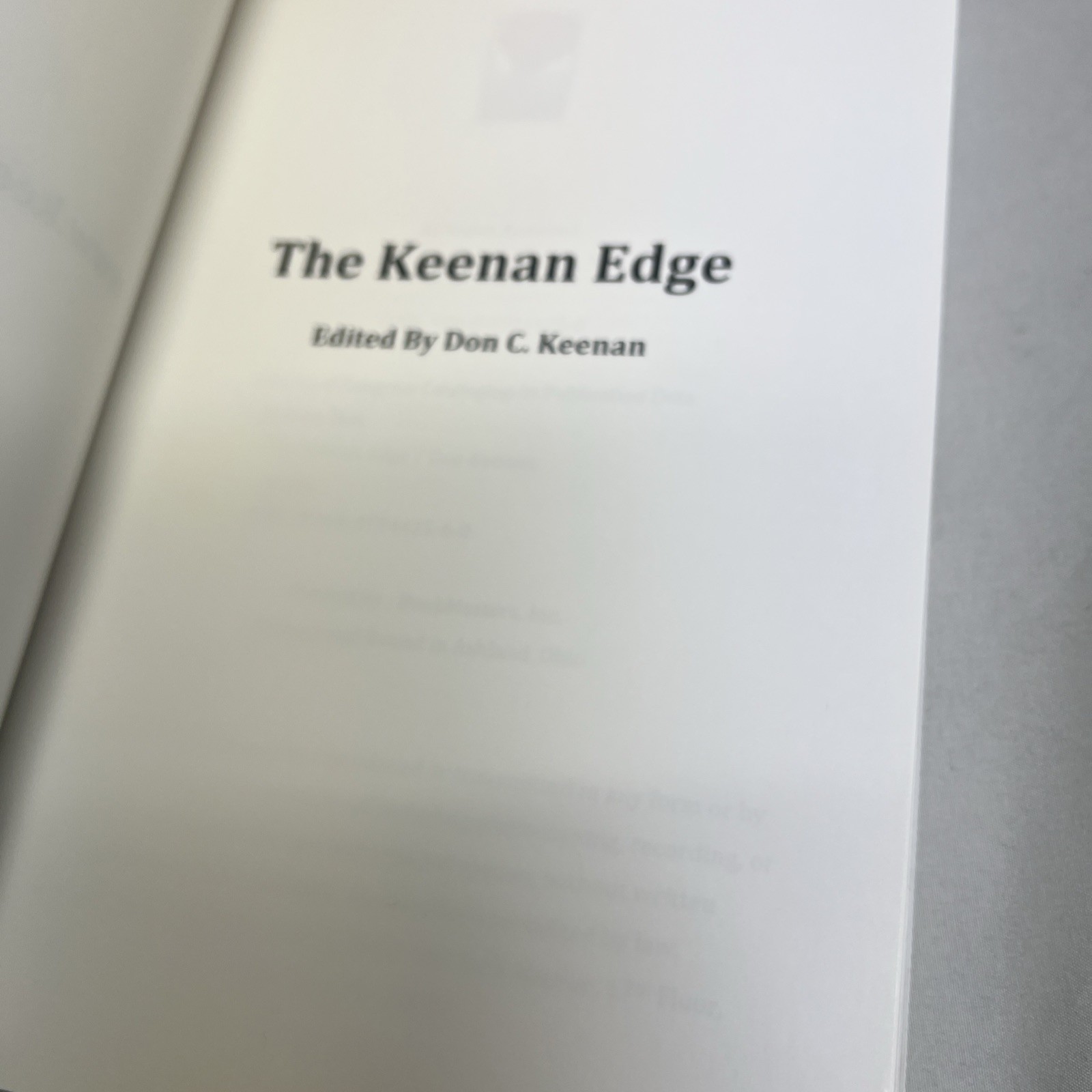 The Keenan Edge Theory Book