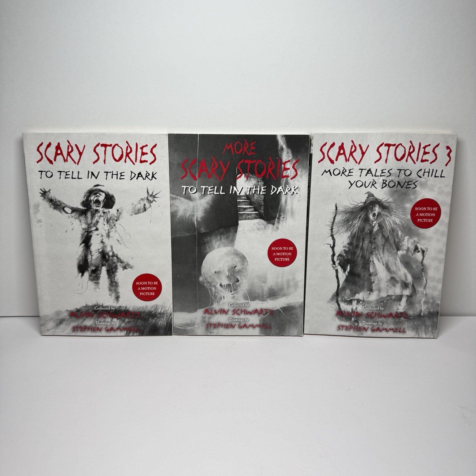 Set of 3 Scary Stories To Tell In The Dark Book Lot 1-3 Alvin Schwartz Gammell
