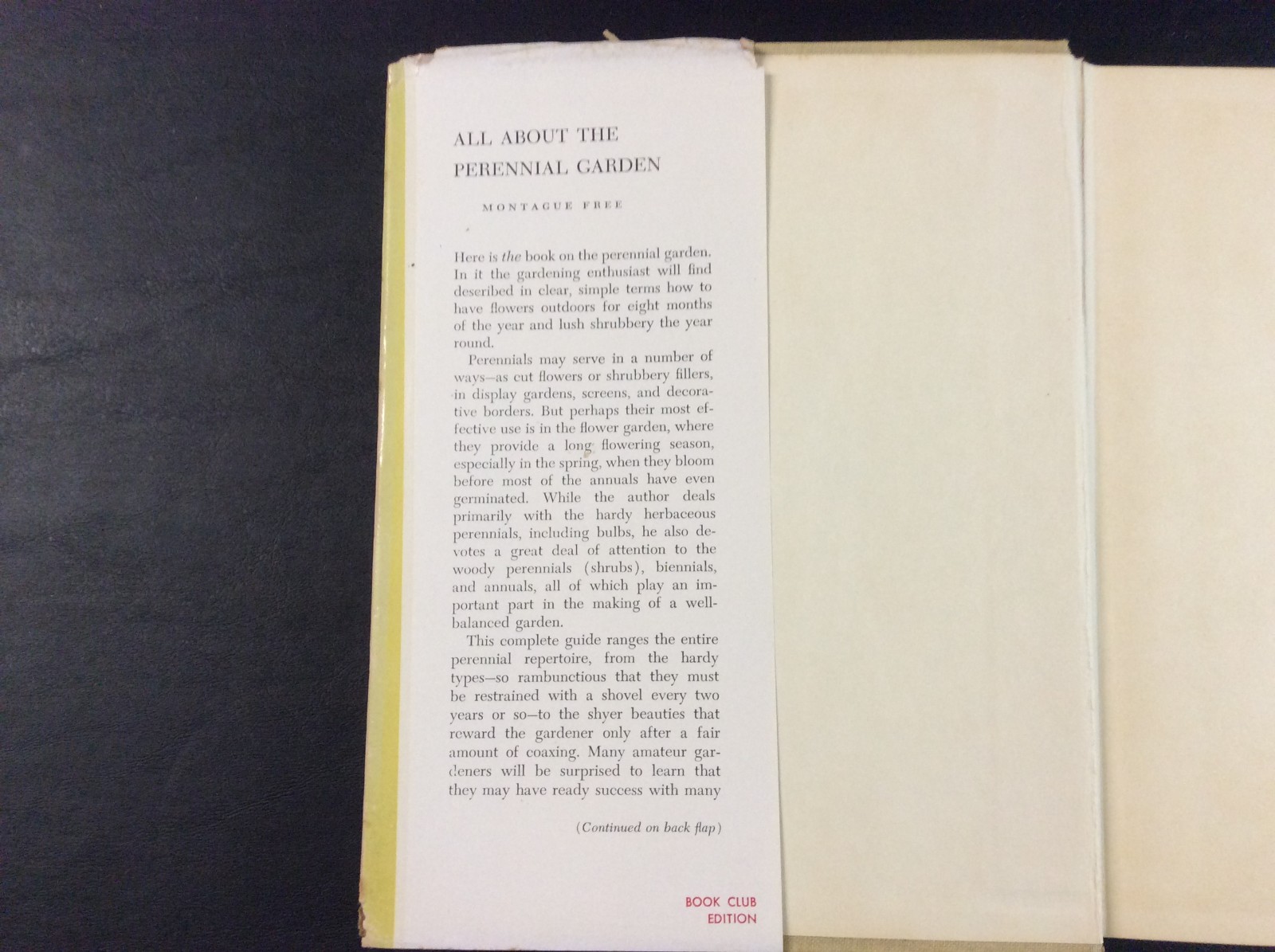 All About the Perennial Garden by Montaque Free Hardcover 1955 352 pages (AC)