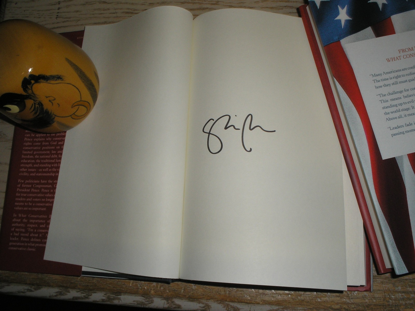 SIGNED 1st print WHAT CONSERVATIVES BELIEVE, by Mike Pence, NEW hardcover