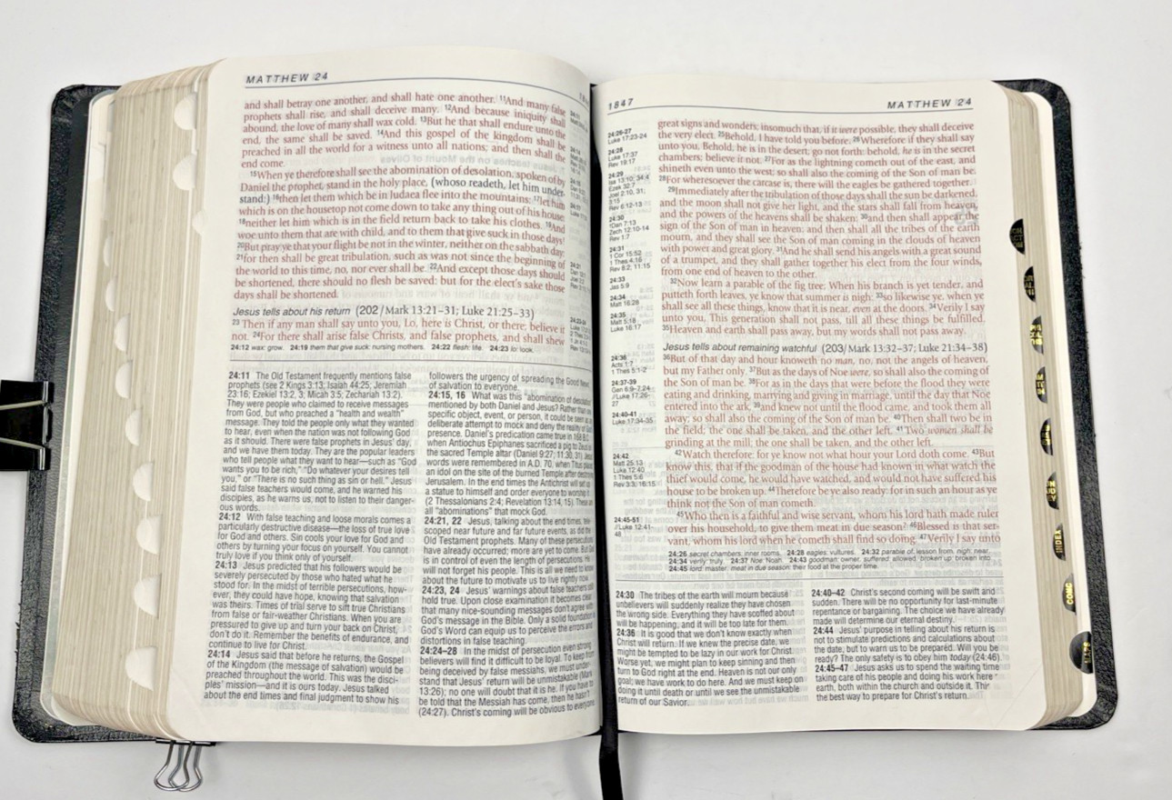 Life Application Study Bible KJV Large Print Black Bonded Leather Tyndale