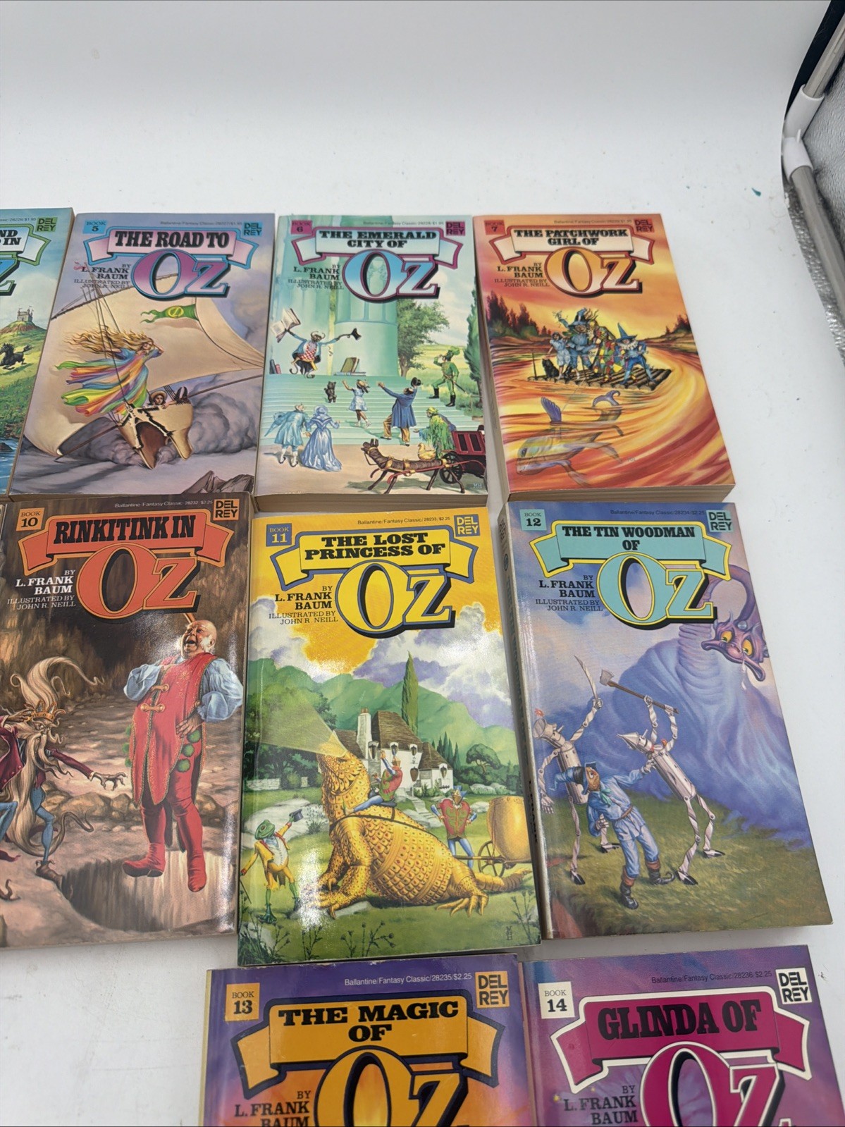 Lot of 12 Wonderful Oz Books 3-14 L Frank Baum Del Rey Ballantine Books