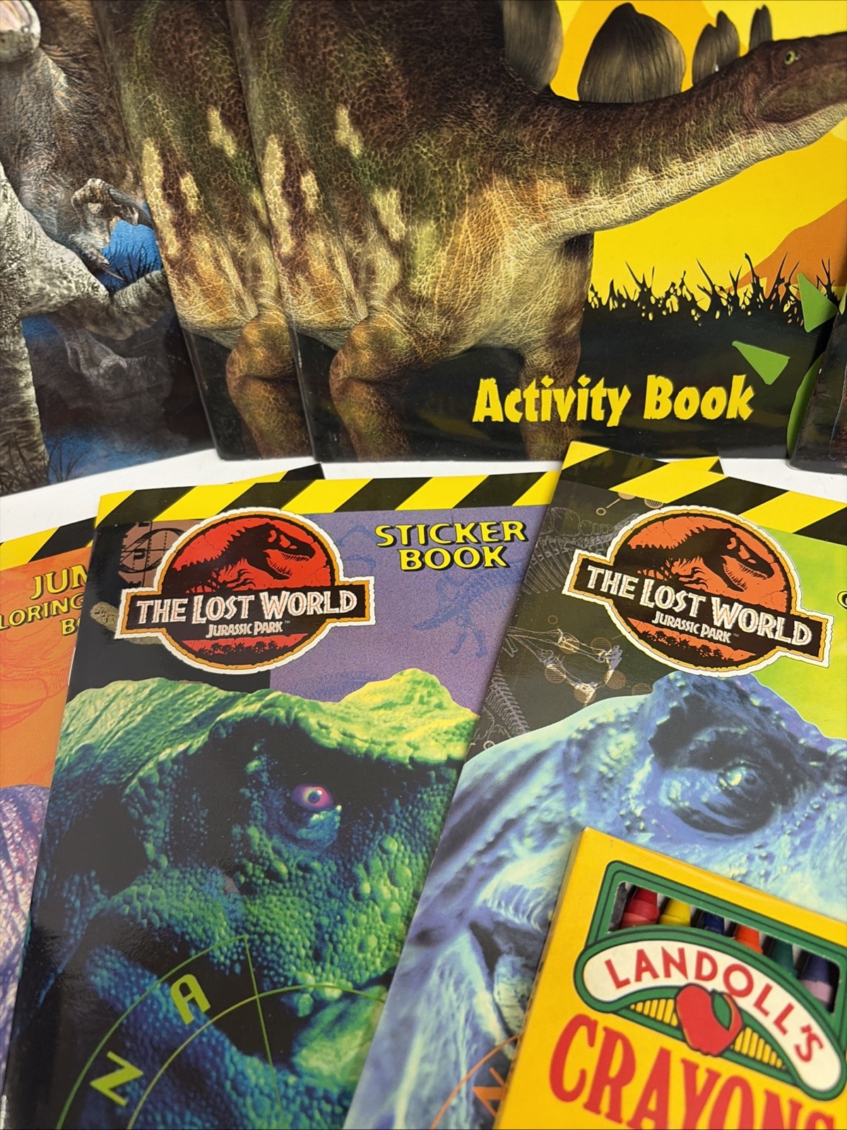 10 DINOSAURS ACTIVITY BOOKS. Paint, Color, Stickers & Puzzles NOS