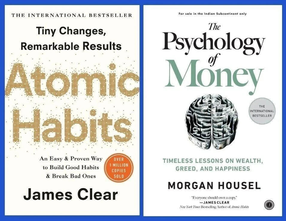 The Psychology of Money + Atomic Habits by James Clear Set Of 2 books New Stock