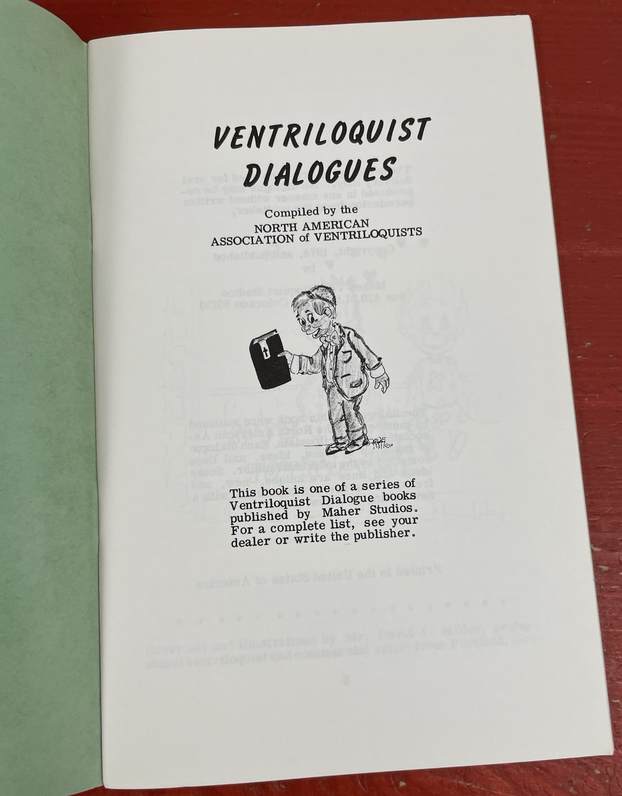 N.A.A.V. Dialogues for Ventriloquists Gospel Subjects Maher Studios VTG PB 1974