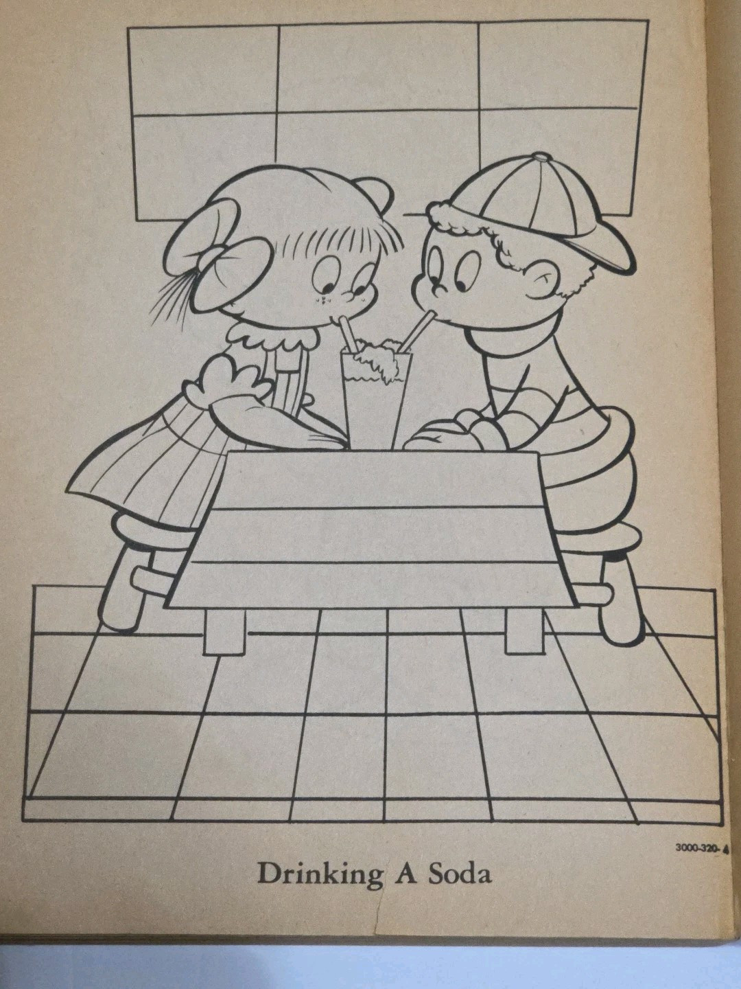 Vintage Happy Days Big Coloring Book 320 Pages Children’s Activity