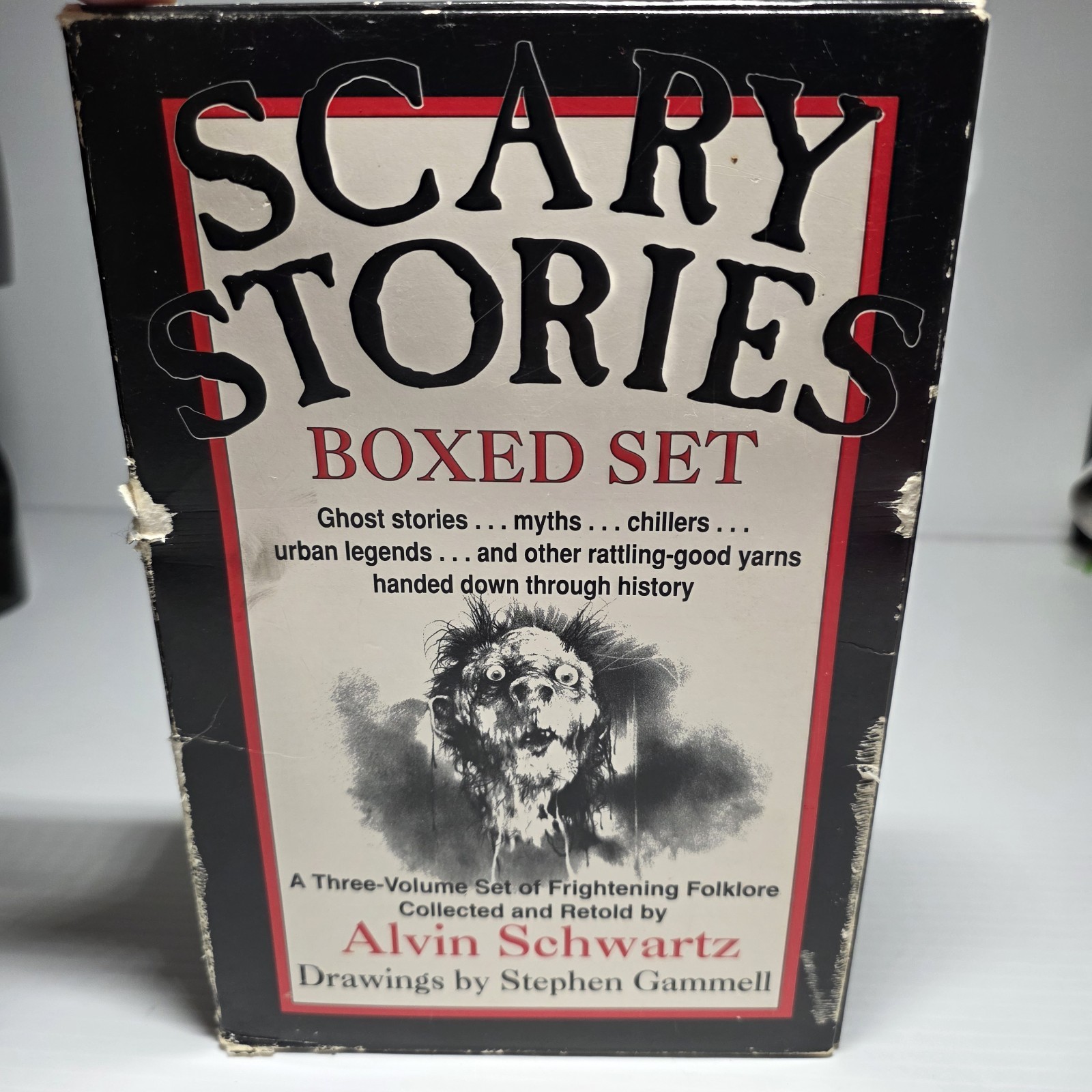 Scary Stories Boxed Set by Alvin Schwartz 3 Book Set Vintage Horror Illustrated