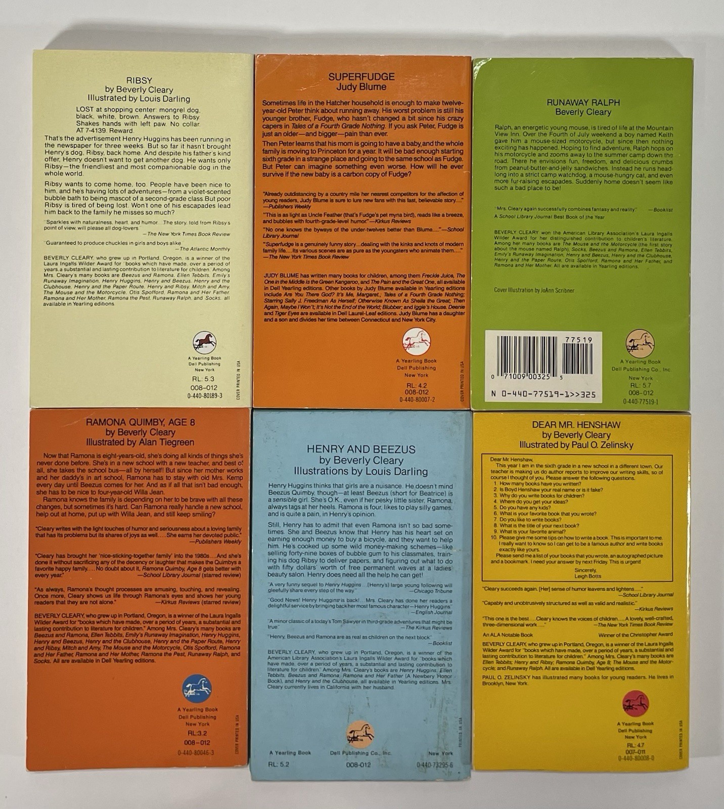 Lot 18 Vintage Dell Yearling Paperback Books Judy Blume Beverly Cleary 80’s