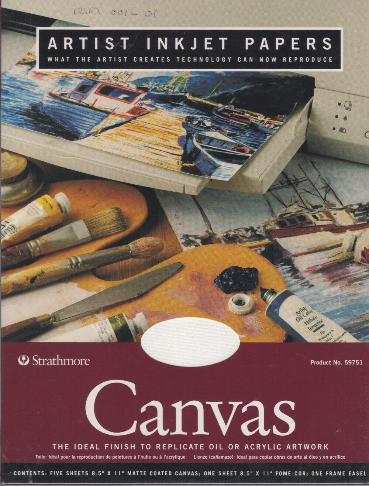 Strathmore Canvas Artist Inkjet Paper Ten Sheets 8.5″ X 11″ BRAND NEW SEALED