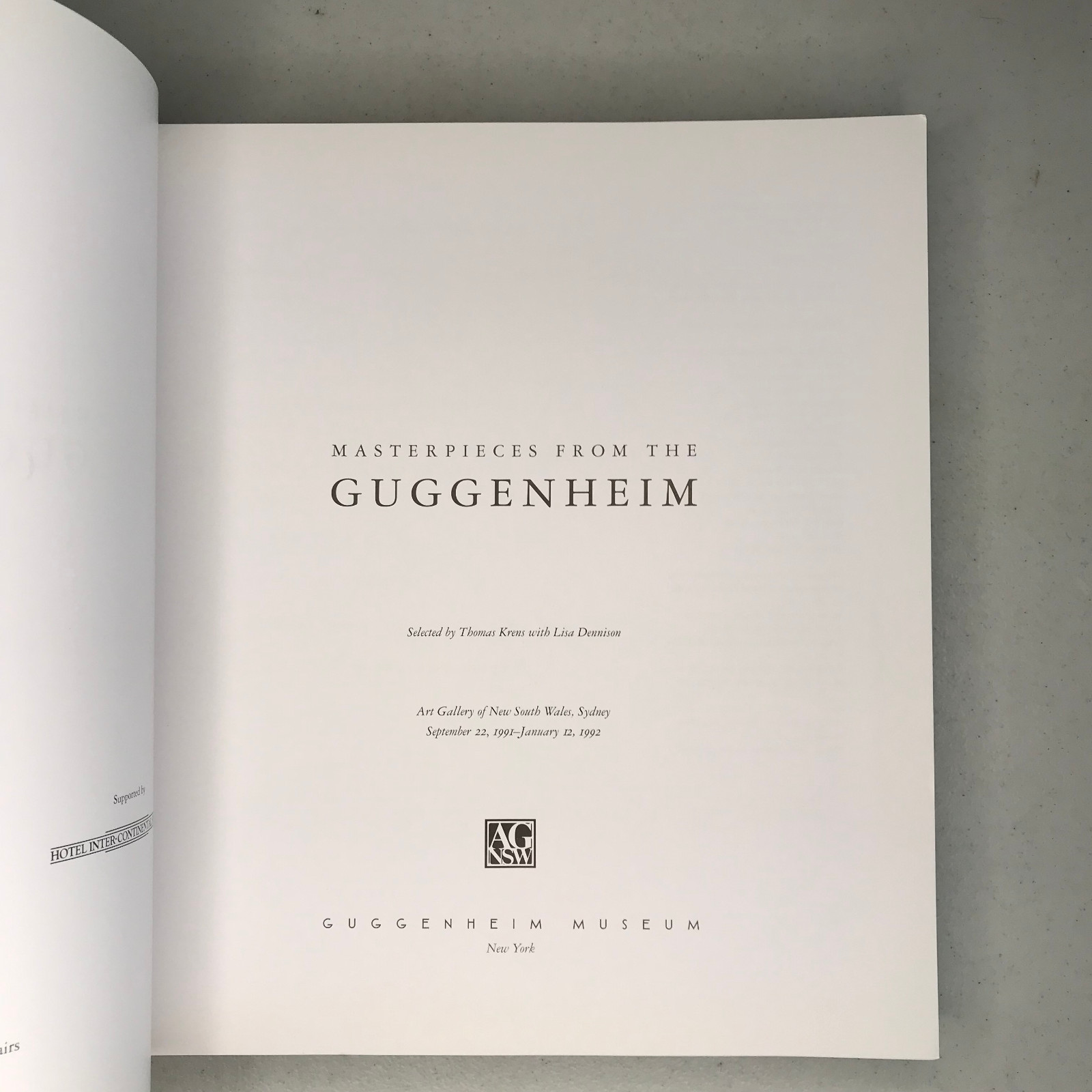 Guggenheim Museum paperback edition — 1991 exhibition collection volume