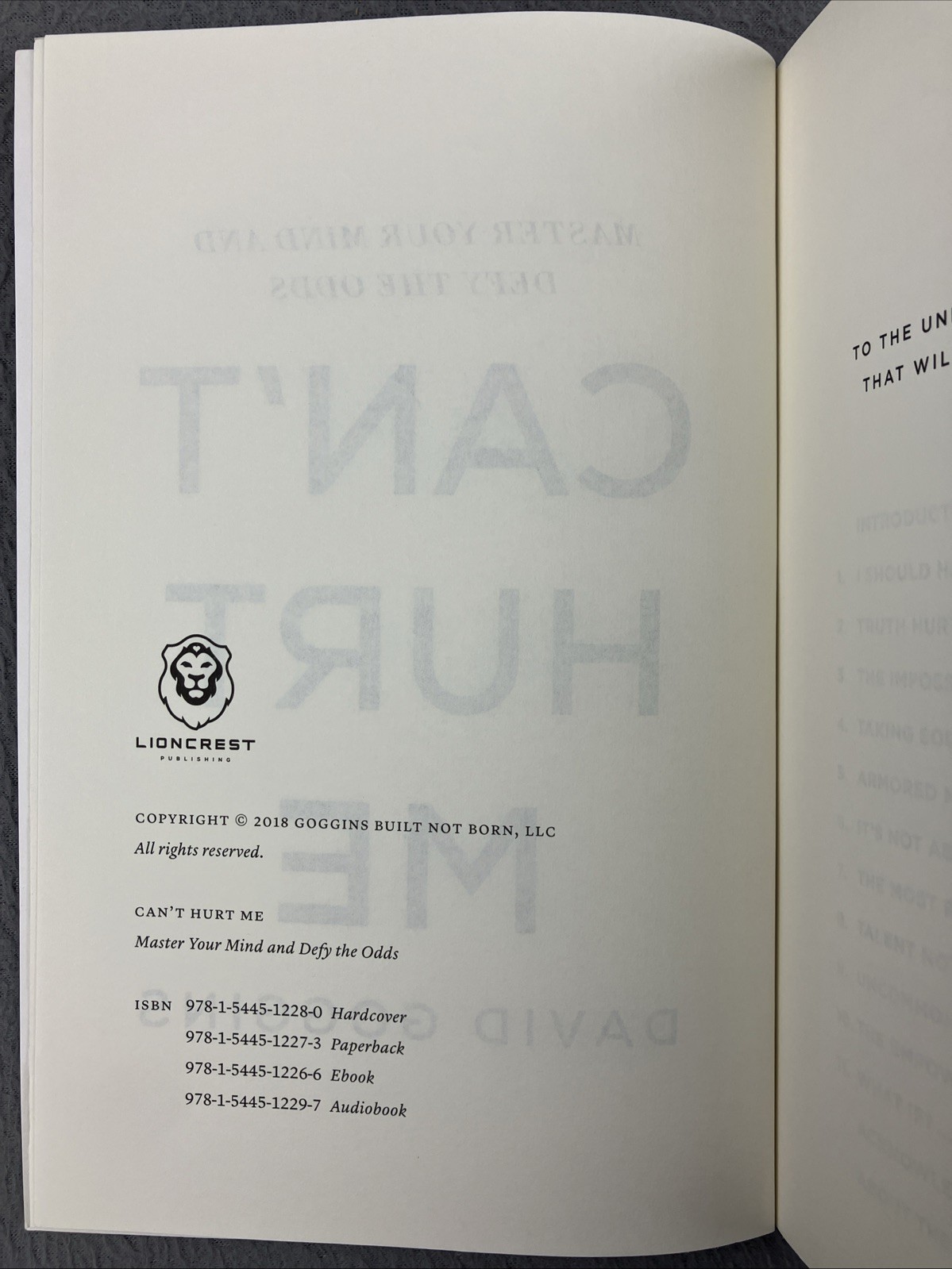 Can’t Hurt Me: Master Your Mind and Defy the Odds by David Goggins Paperback