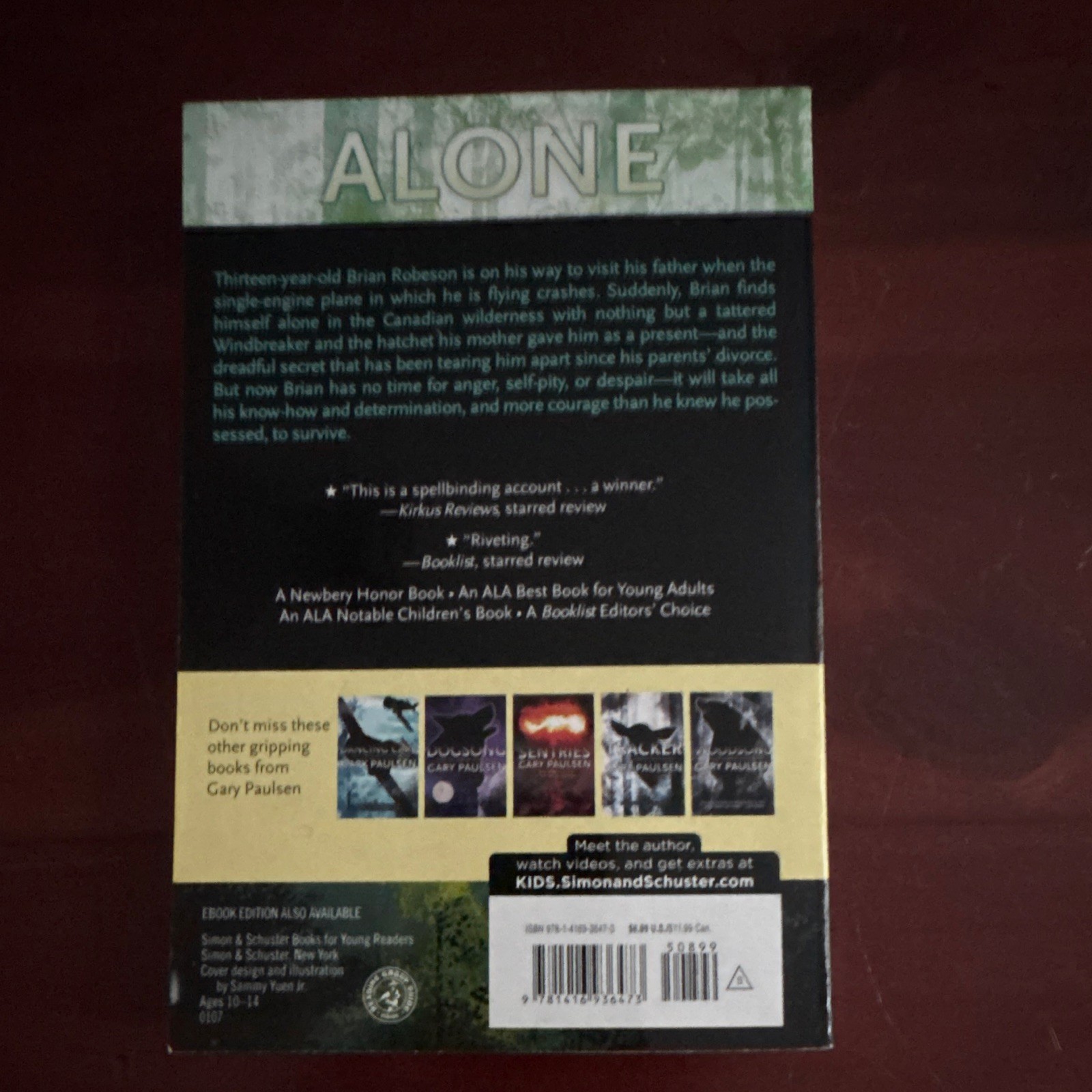 Gary Paulsen Hatchet 2006 Trade Paperback Simon & Schuster Survival Fiction