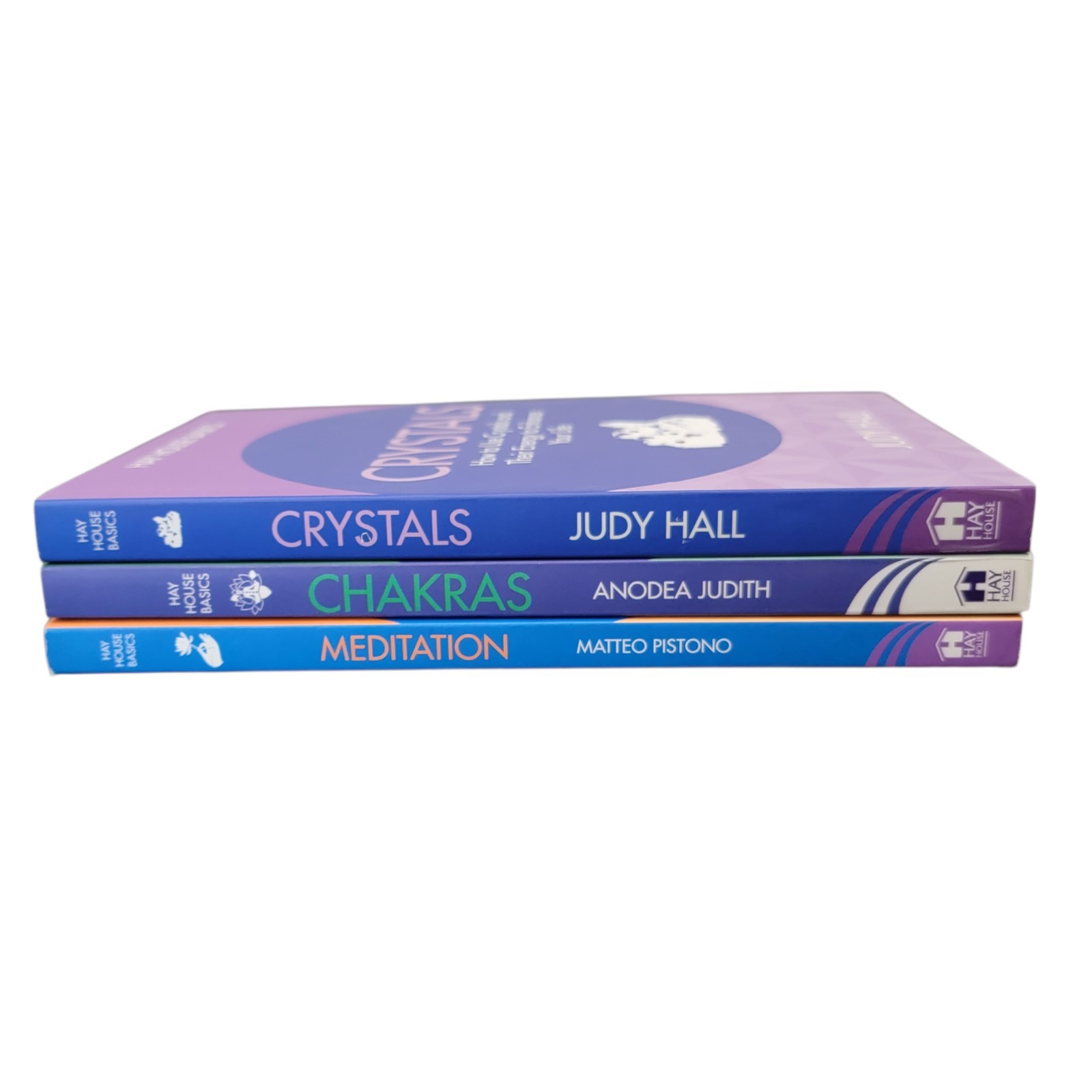 Hay House Basics Crystals Meditation Chakras 3 Book Bundle Spiritual Holistic