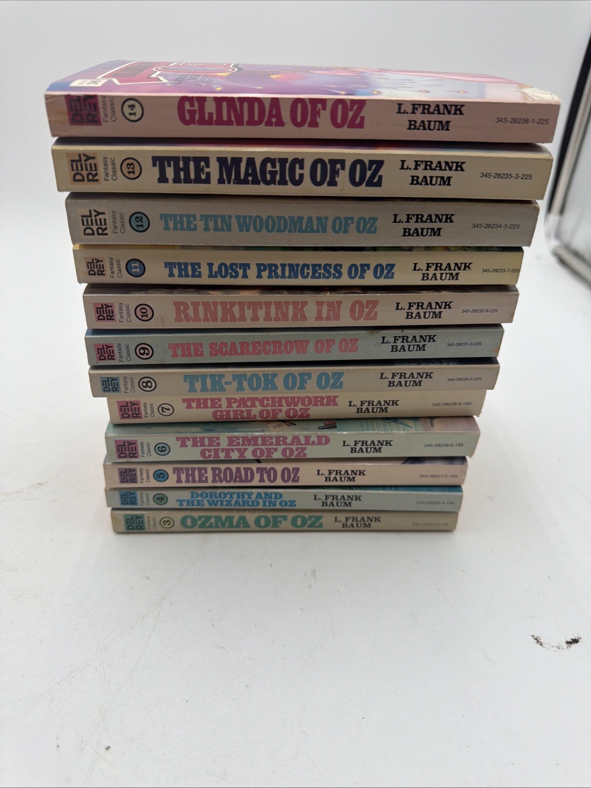 Lot of 12 Wonderful Oz Books 3-14 L Frank Baum Del Rey Ballantine Books