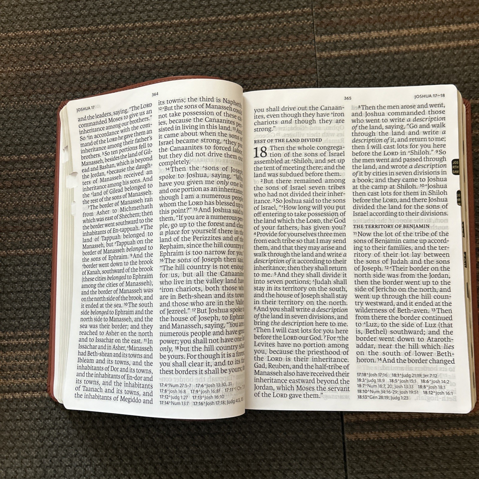 NASB Super Giant Print Reference Bible Burnt Sienna Leather Touch *NEW*