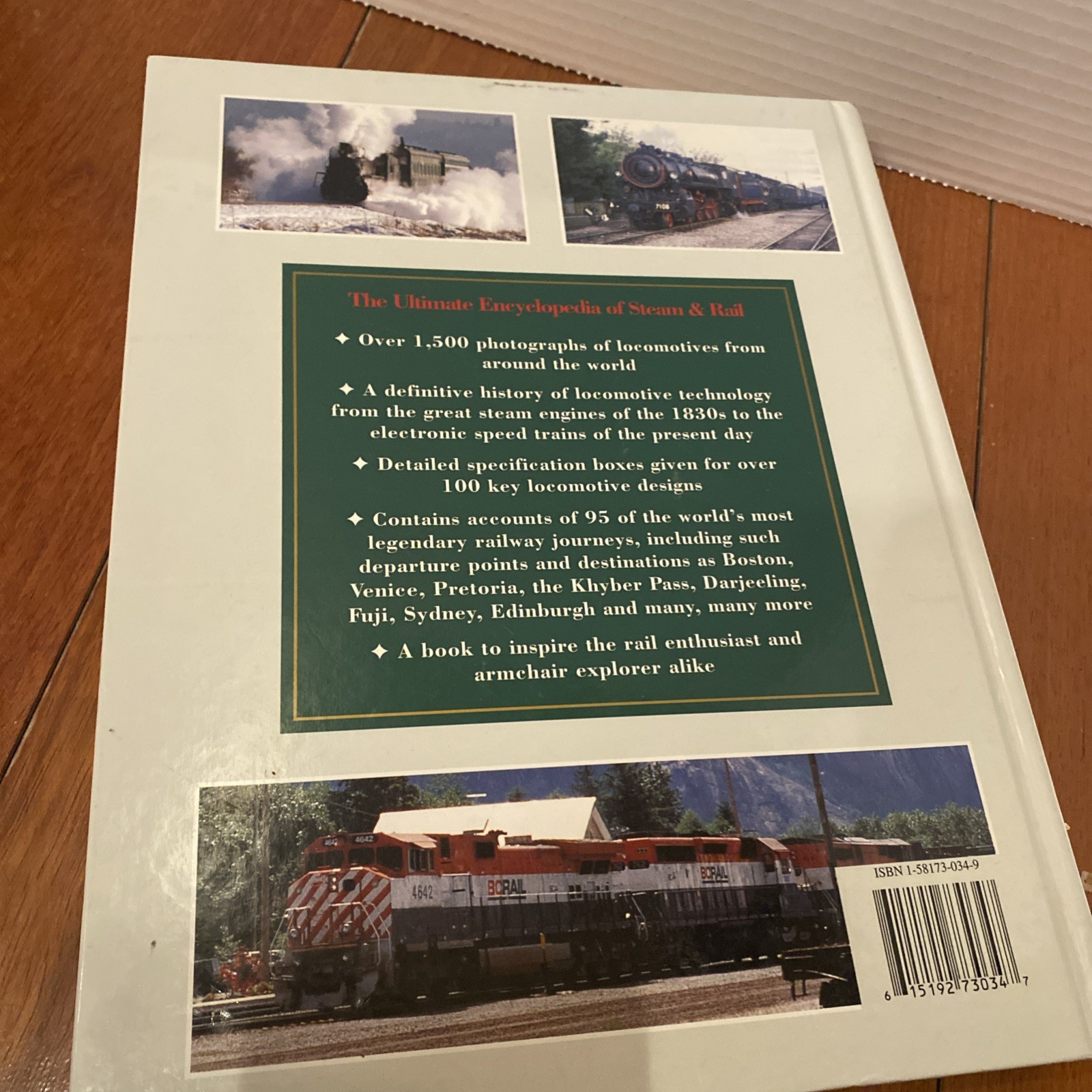 The Ultimate Encyclopedia of Steam & Rail 1998 Hardcover 512 Pages Book Trains