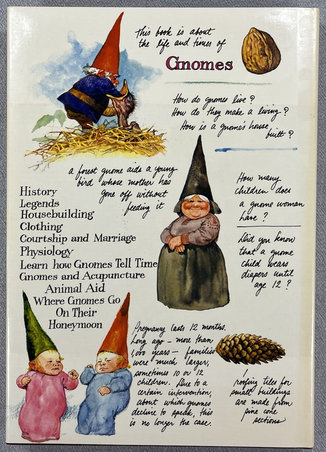 GNOMES by Huygen & Poortvliet 1977 Abrams 100s of color Illus 1st Ed HC/DJ VG+