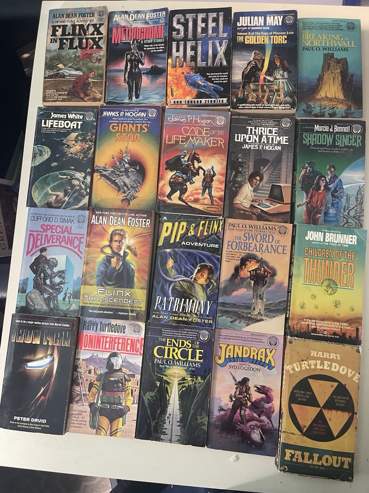 Big Science Fiction Lot of 65 MM Paperback Books Del Rey Rare OOP Listed L2