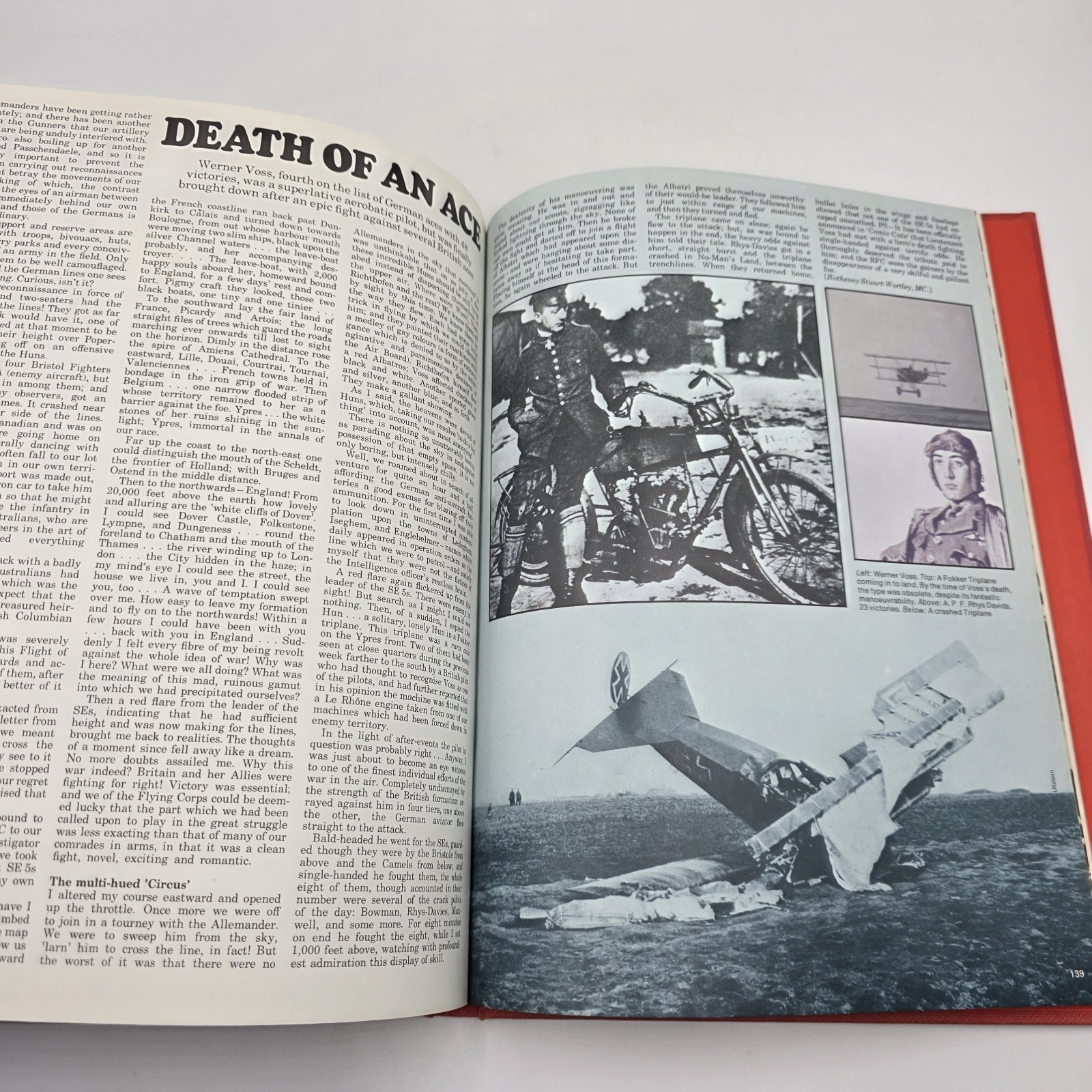 WarPlanes And Air Battles of World War 1 By Ure Smith Illustrated 1973 160 Pages