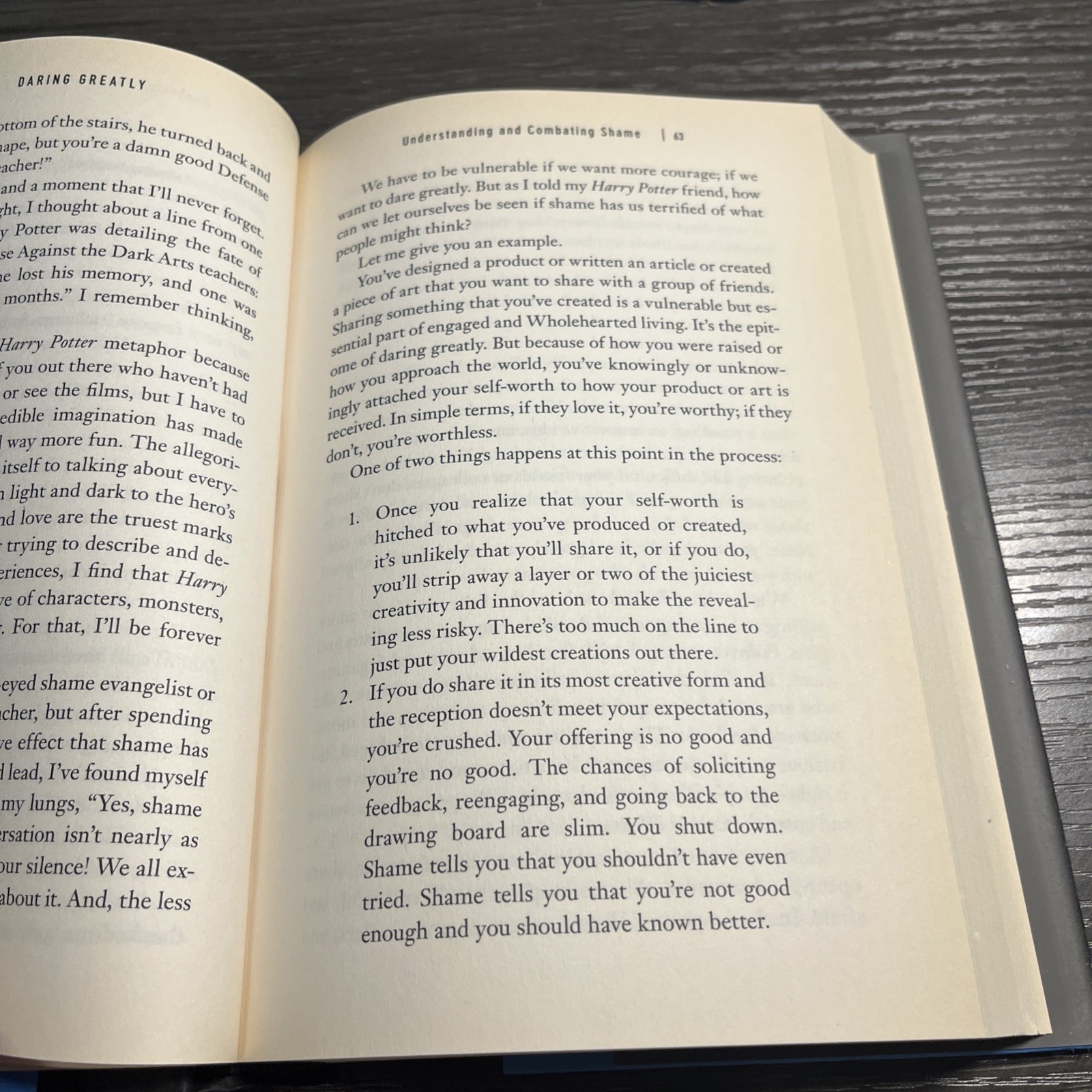 DARING GREATLY By Beene Brown- 1ST EDITION/ 1ST PRINTING SIGNED. Very good