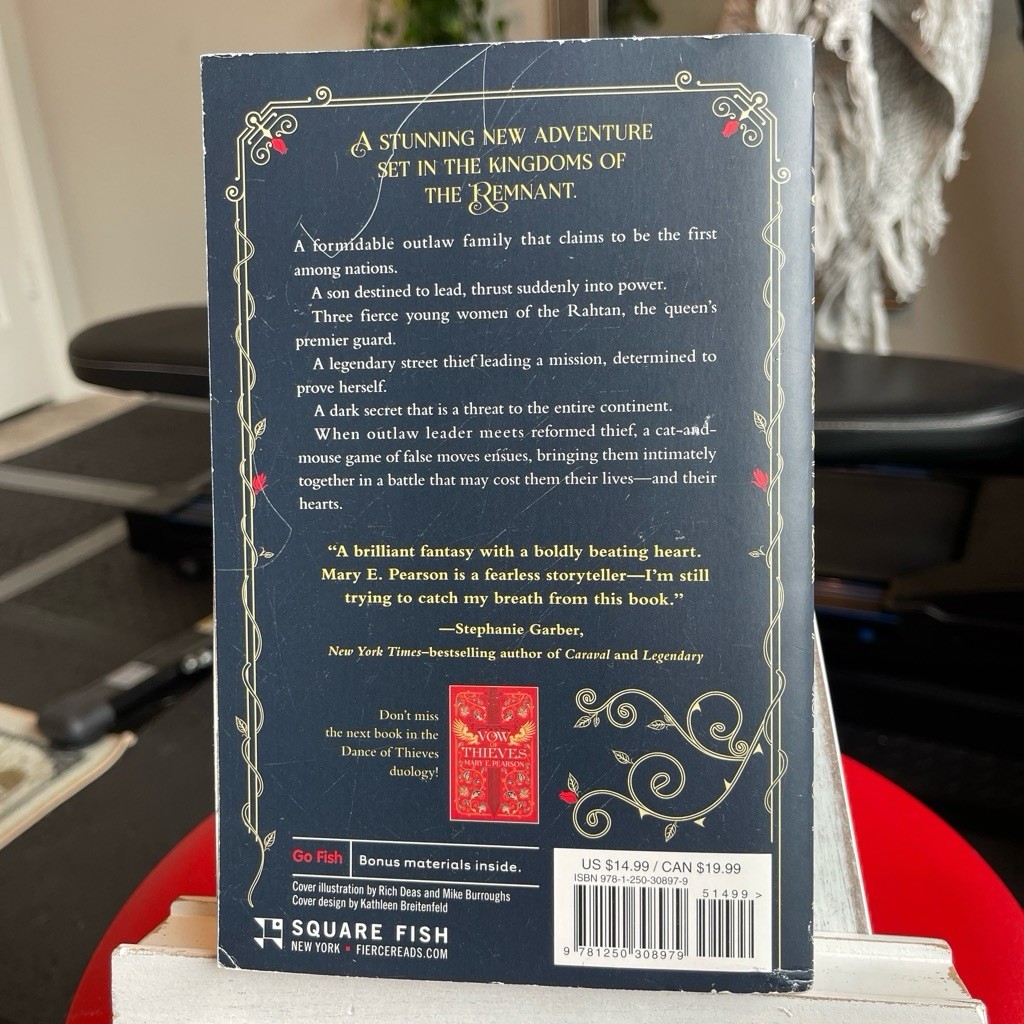 Mary E. Pearson Dance of Thieves 2019 Trade Paperback Square Fish Bonus Material