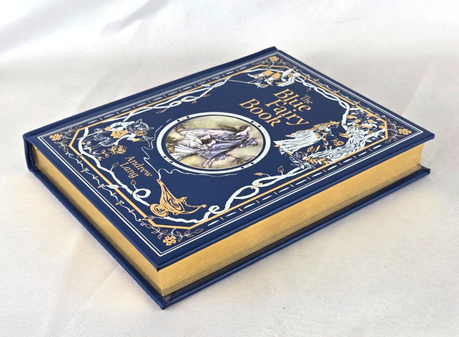 THE BLUE FAIRY BOOK Andrew Lang Illustrated Bonded Leather Gilded Pages *SEALED*