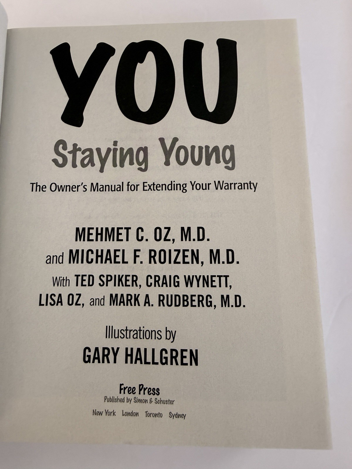Lot of 4. “You “ Books : Dr .OZ Dr. Roizen , Staying Young, Diet, Owners Manual