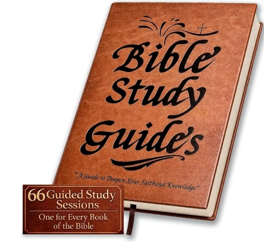 66-Page Bible Study Guide & Devotional Journal – PU Leather Cover, Scripture…