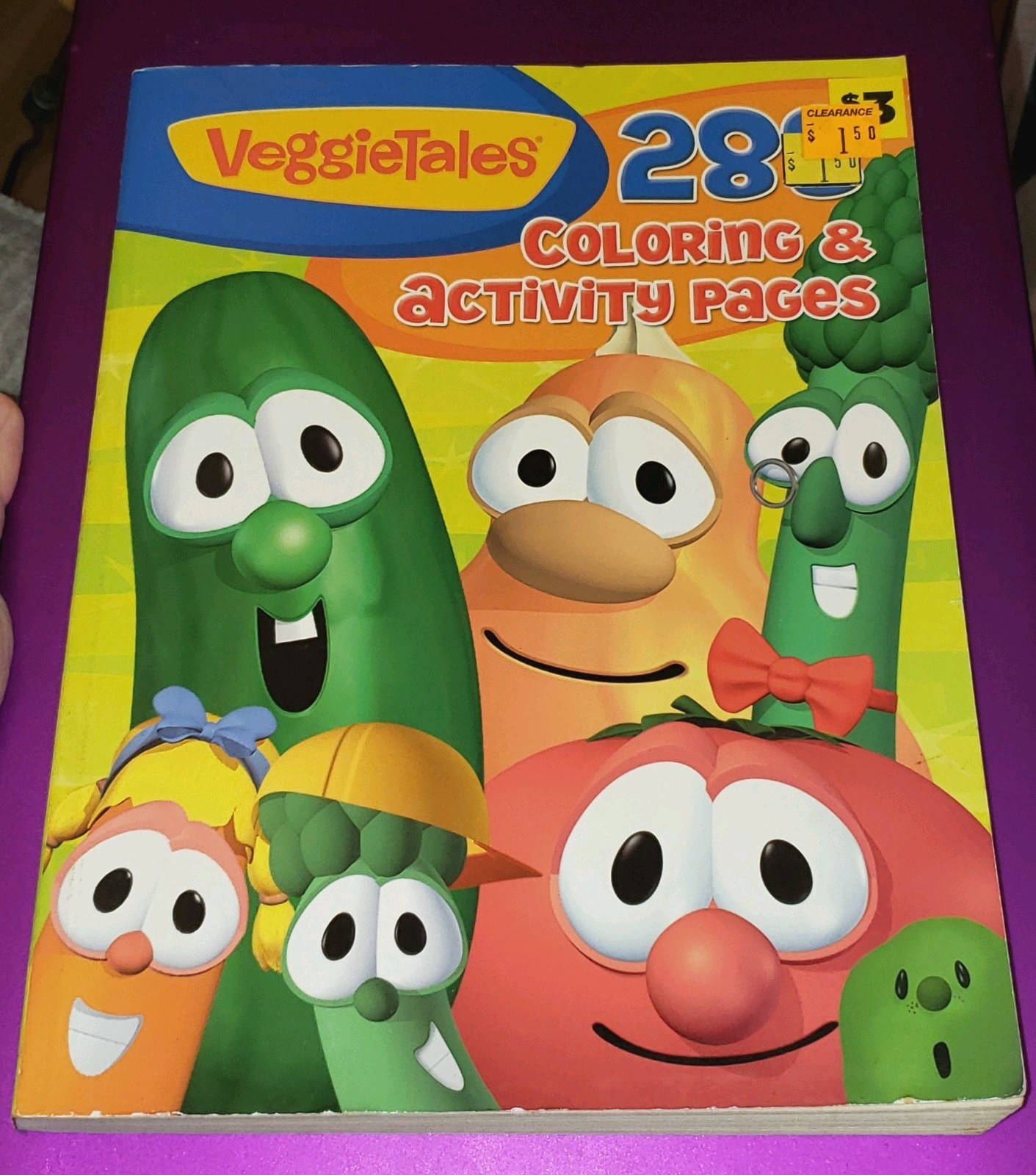 Vintage 2009 VeggieTales 288 Coloring & Activity Pages Book – UNCOLORED!!!