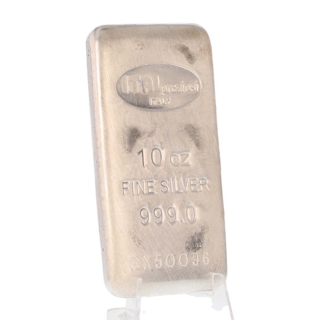 Italpreziosi 10 oz 999.0 Fine Silver Cast Bar Italy