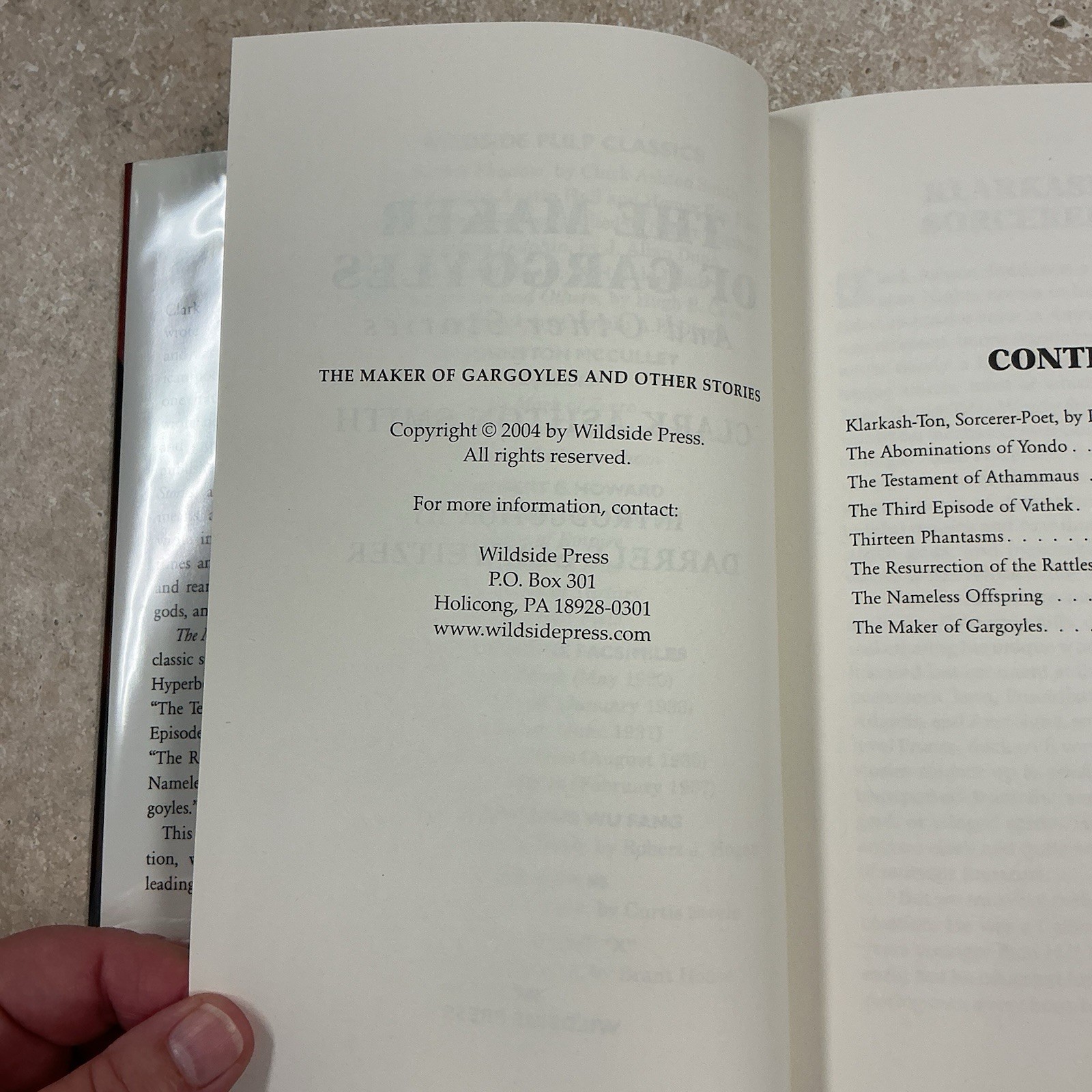 The Maker Of Gargoyles And Other Stories HB 2004 Clark Ashton Smith Horror Fanta