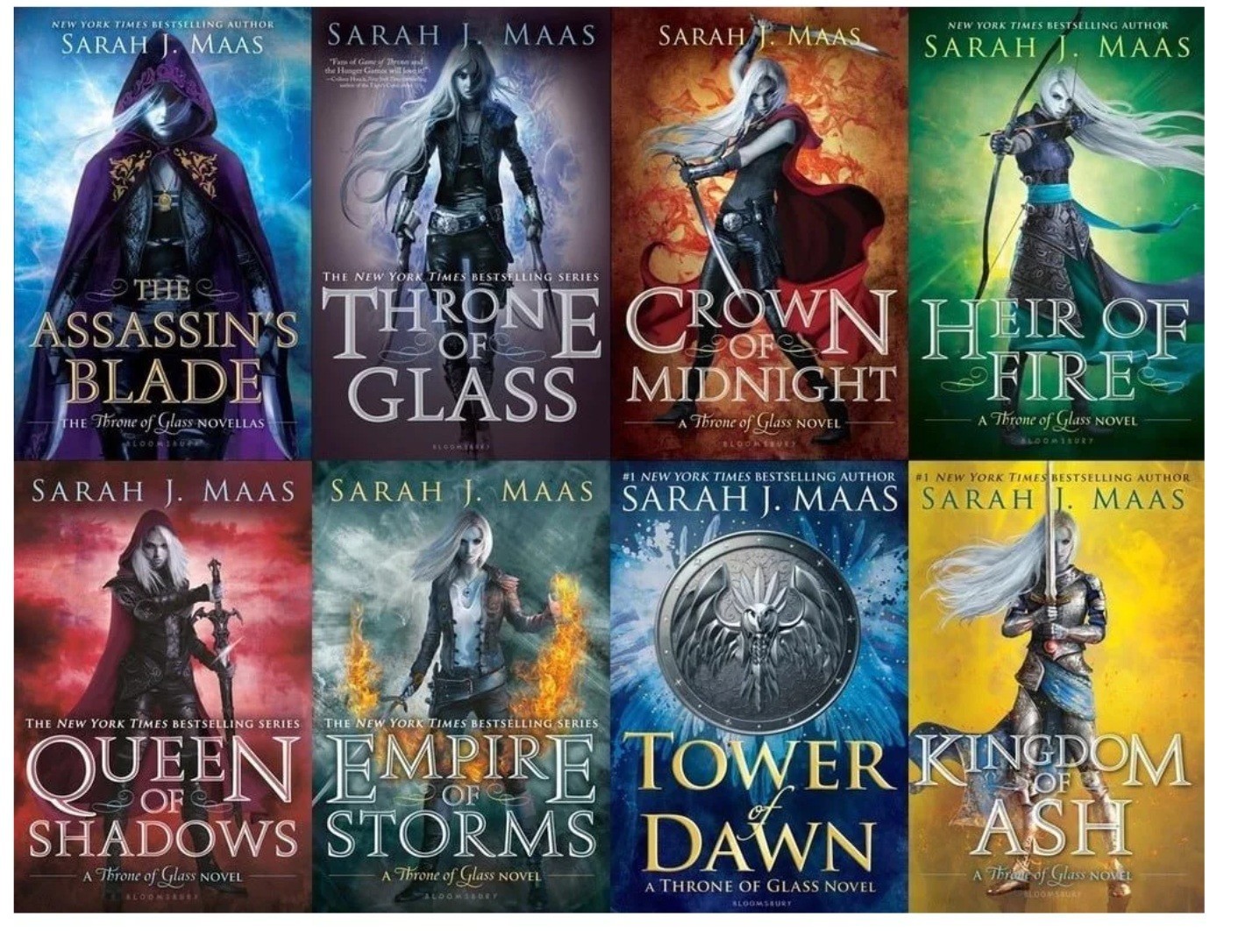 Throne Of Glass Series Collection 8-Book Set by Sarah J. Maas via DHL Express