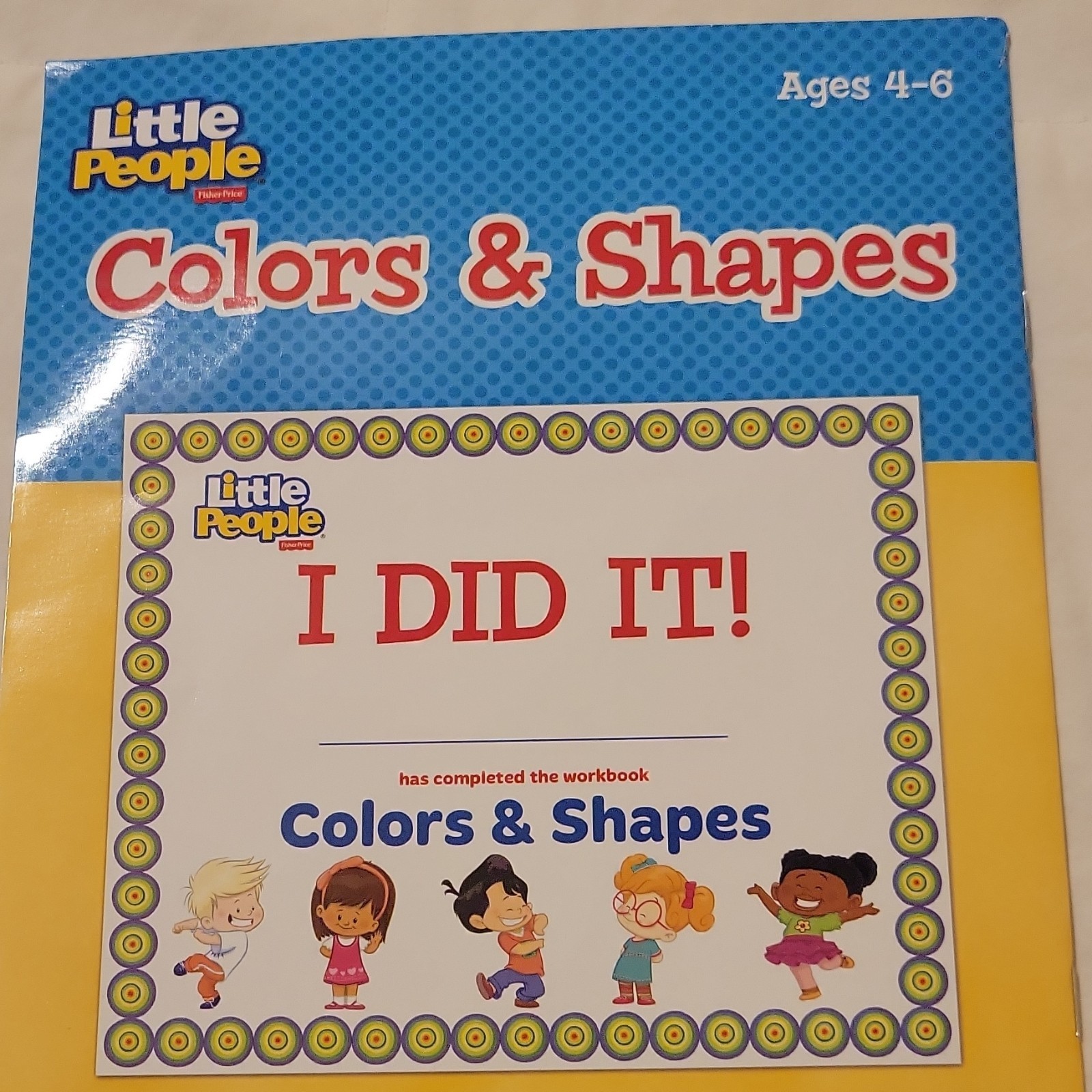 Little People Colors & Shapes Activity Workbook Paperback Illustrated Ages 4-8