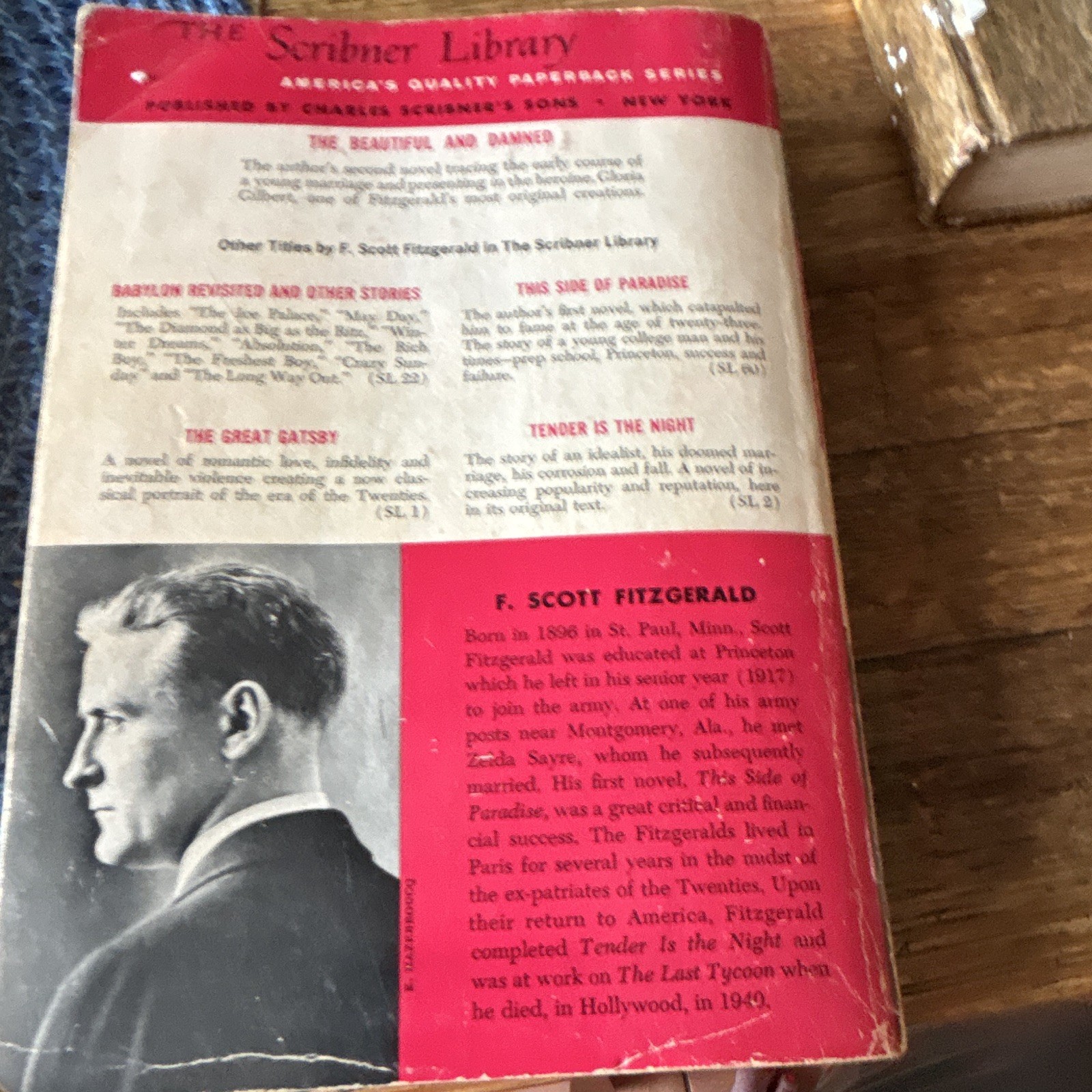 Vintage F Scott Fitzgerald Classics, lot of 5
