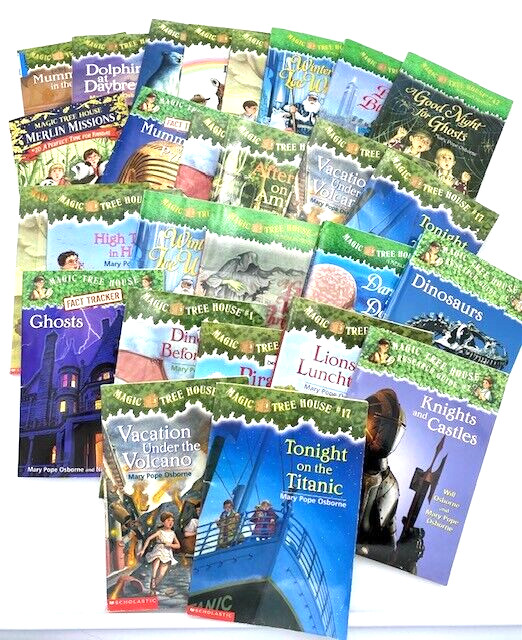 10 Magic Tree House lot of paperback books Mary Pope Osborne Kids chapter- GOOD