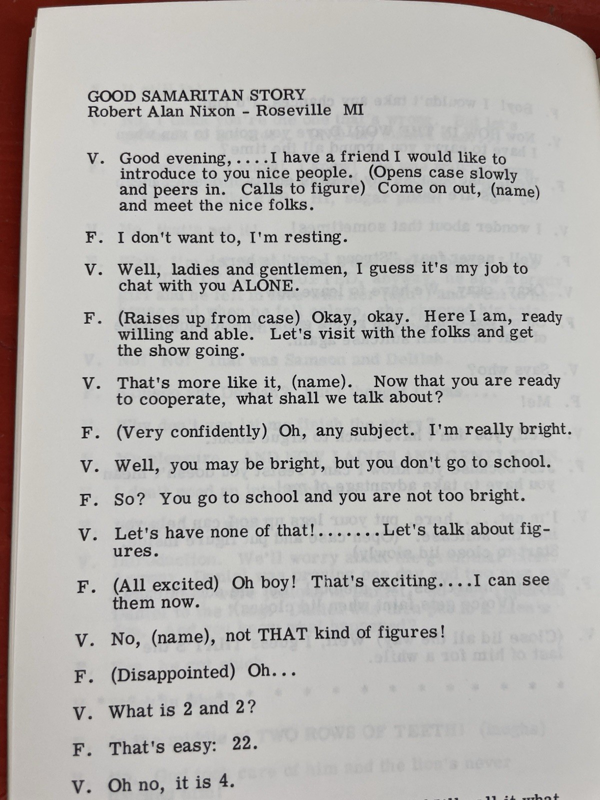 N.A.A.V. Dialogues for Ventriloquists Gospel Subjects Maher Studios VTG PB 1974