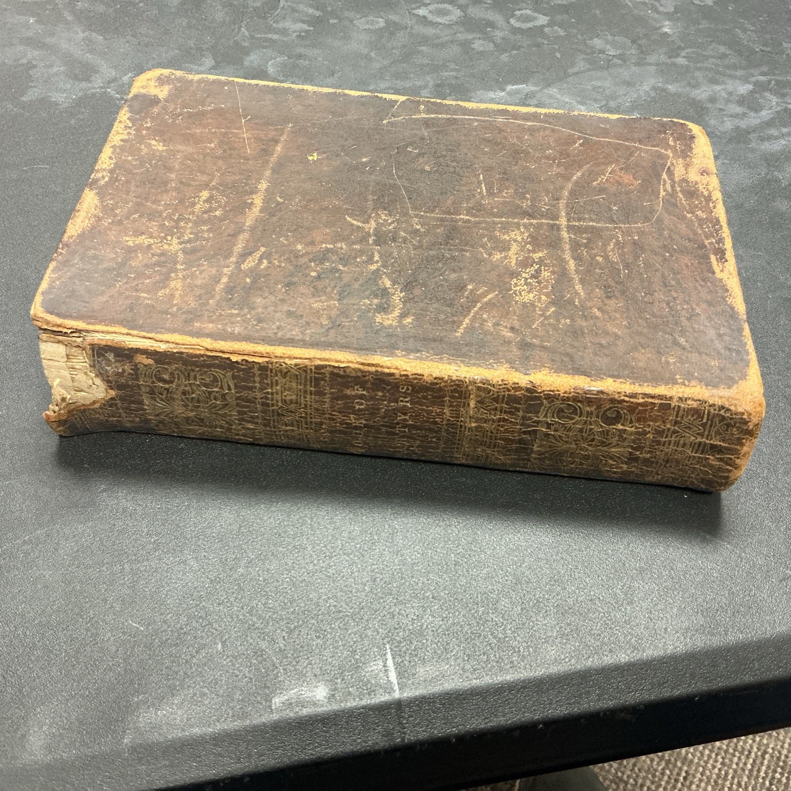Amos Blanchard “Book of Martyrs” HC leather bound 1831 512 pages