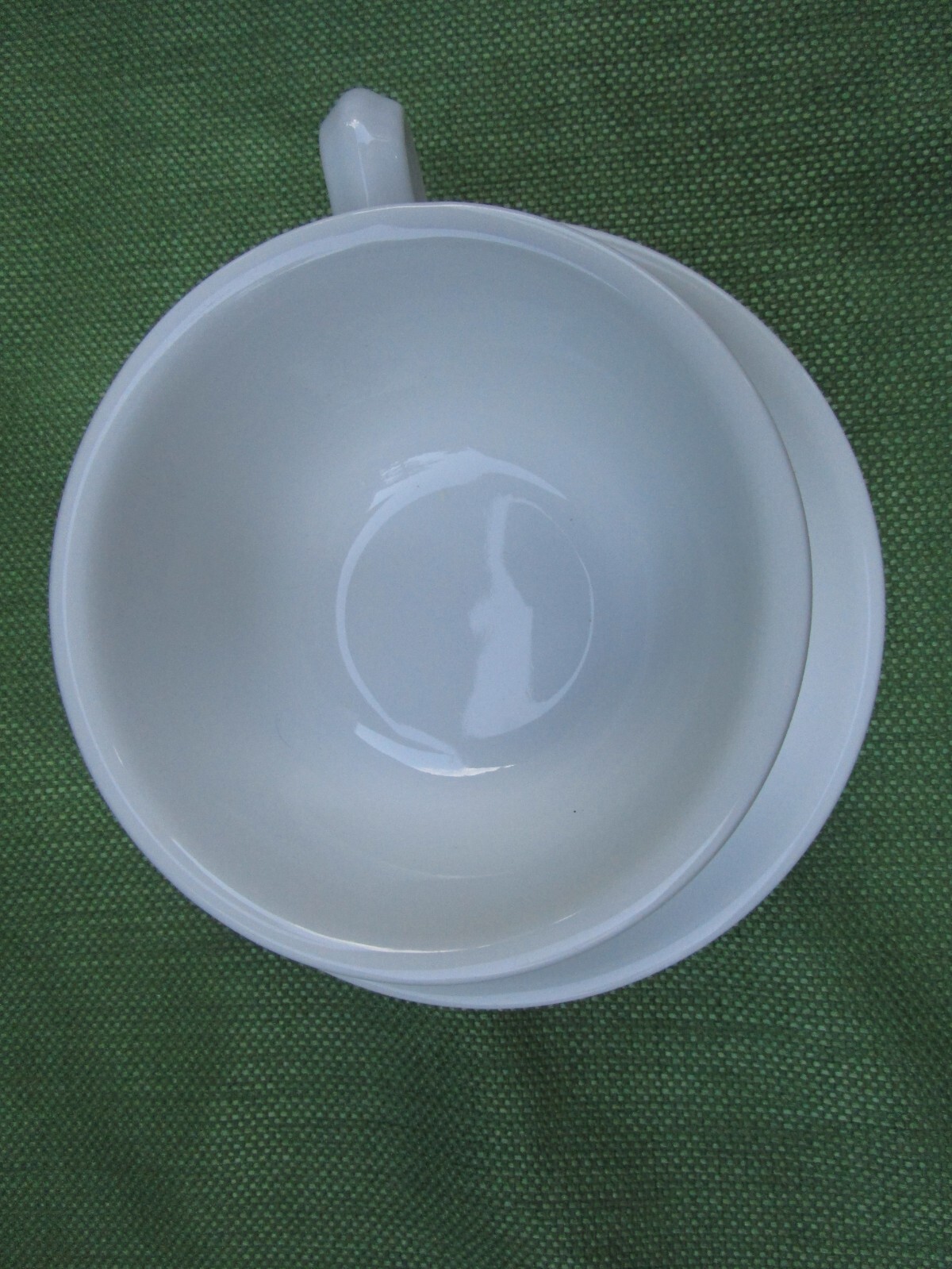 1919 Bristot Caffe Espresso Heavy White Porcelain Cappuccino Cup 8 oz and Saucer