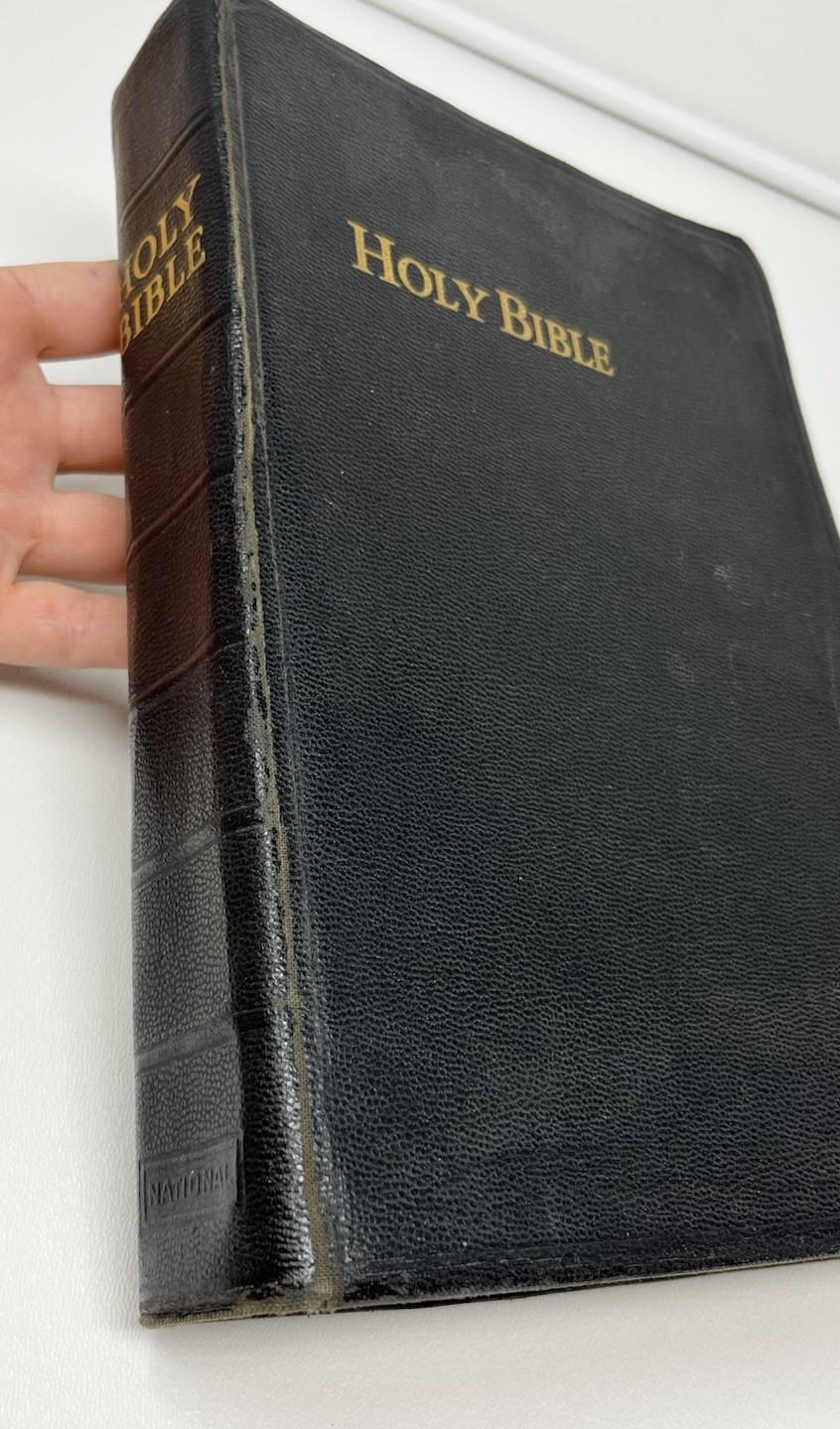 Holy Bible 1944 WW2 Era Concordance National Bible Press Large Print W/ Inserts