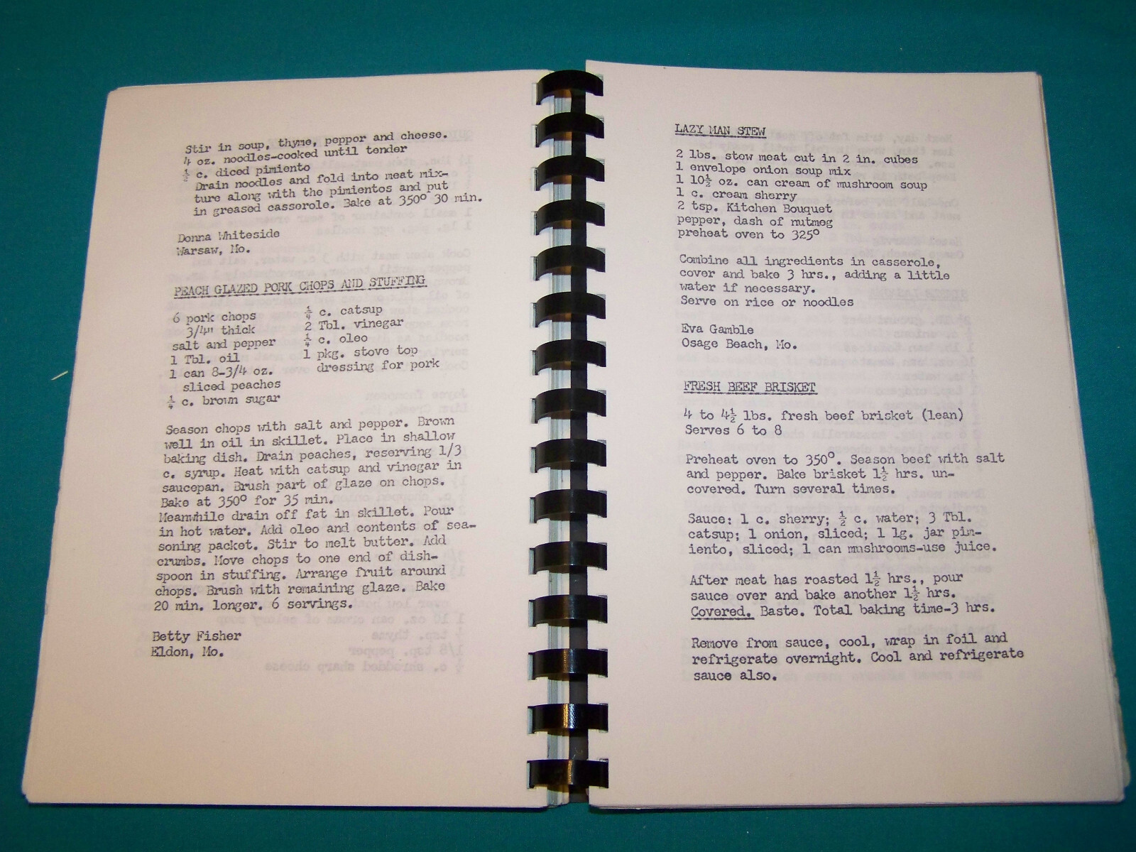 Harper Chapel United Methodist Church Cookbook Osage Beach, MO Missouri 1983