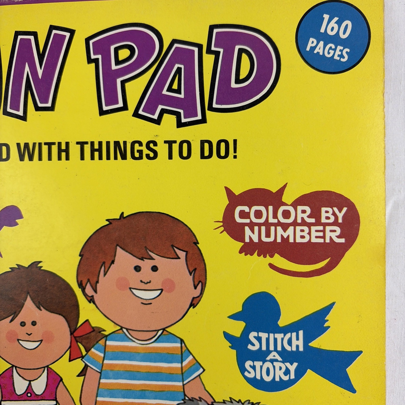 Vintage 1970s FUN PAD Coloring and Activity Book 160 Pages Used