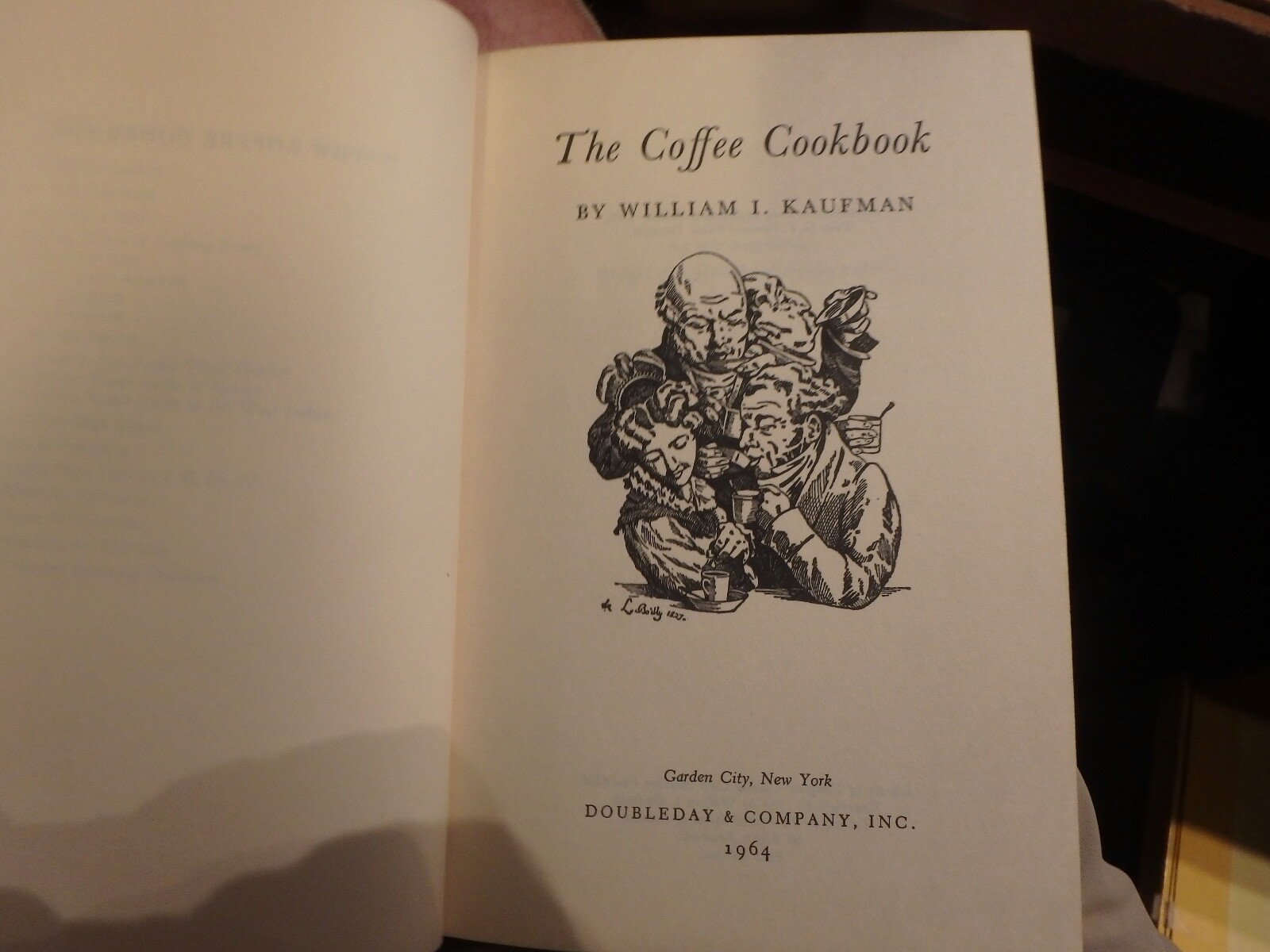 2a- 1964 1st edition- The Coffee Cookbook by William kaufman 184 pages