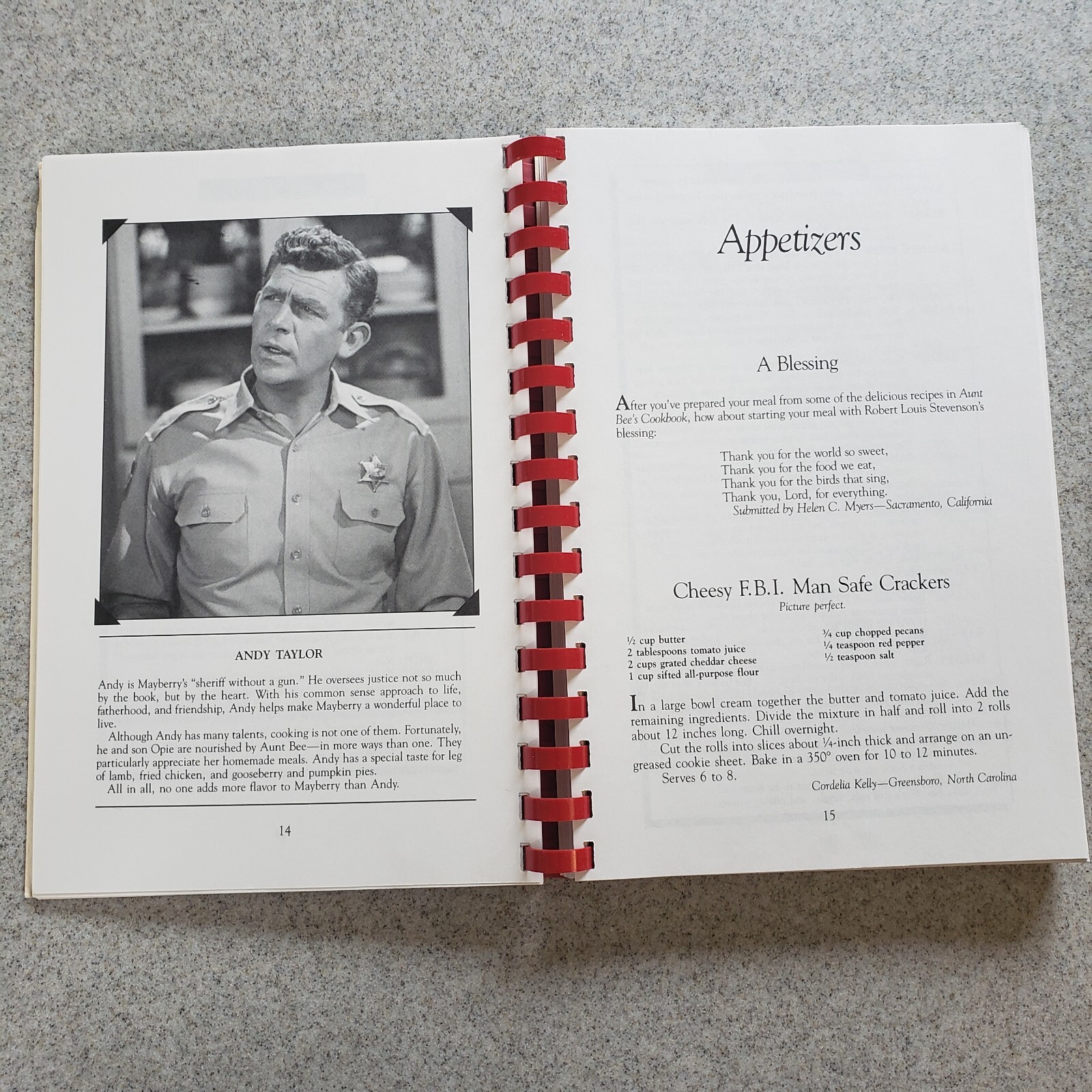 Aunt Bees Mayberry Cookbook 244 Pages Recipes Interesting Read Too