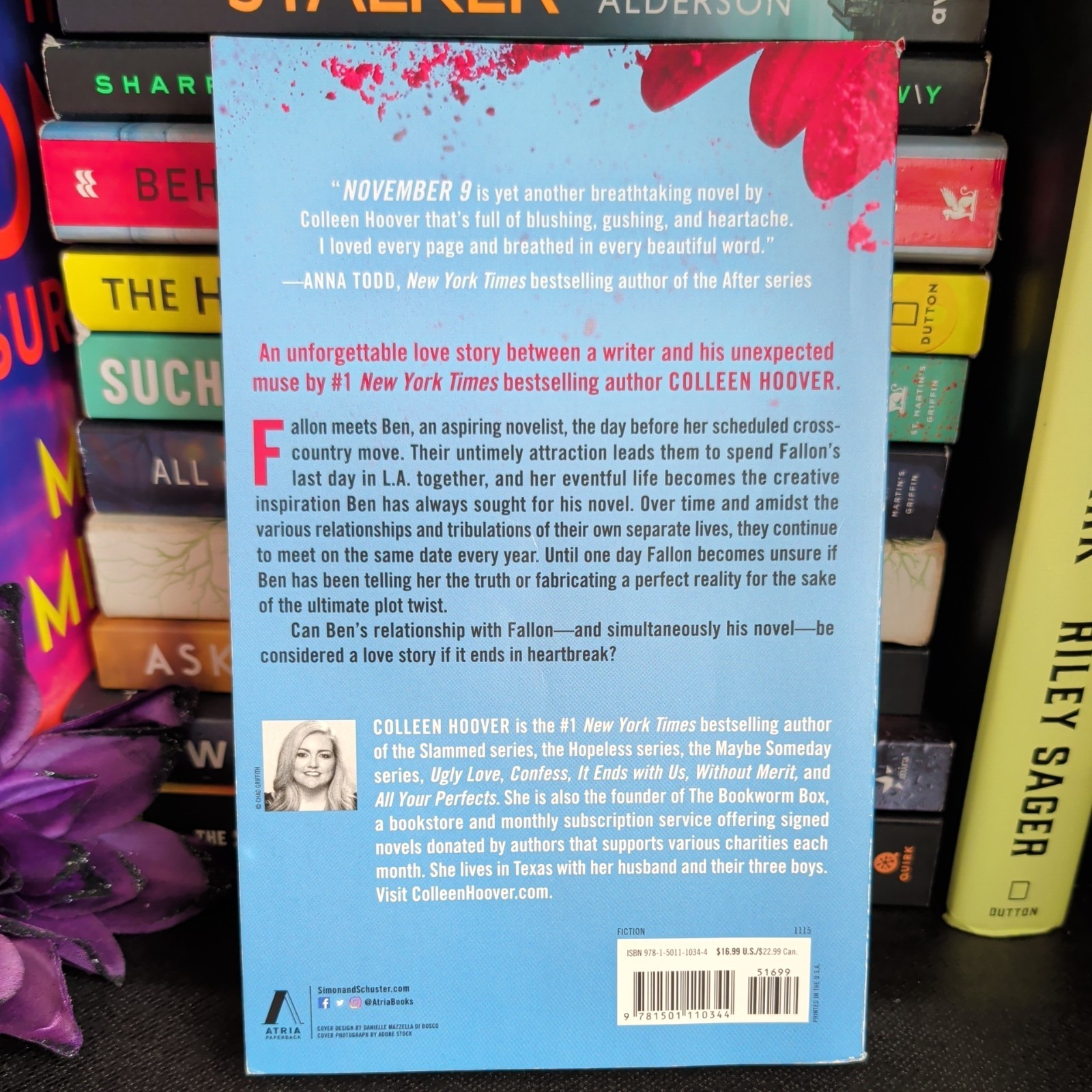 November 9 : A Novel by Colleen Hoover (2015, Trade Paperback)