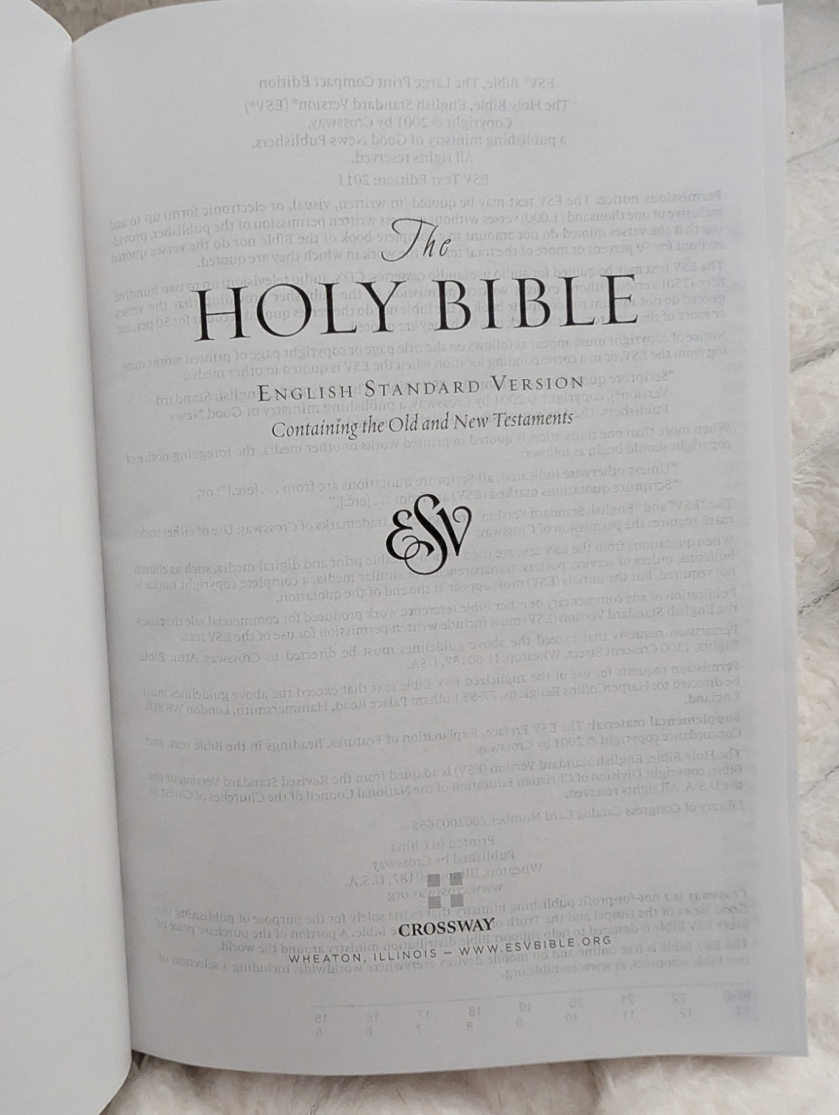 English Standard Version ESV Bible Crossway Floral Red Letters Gift Size 7×5 In