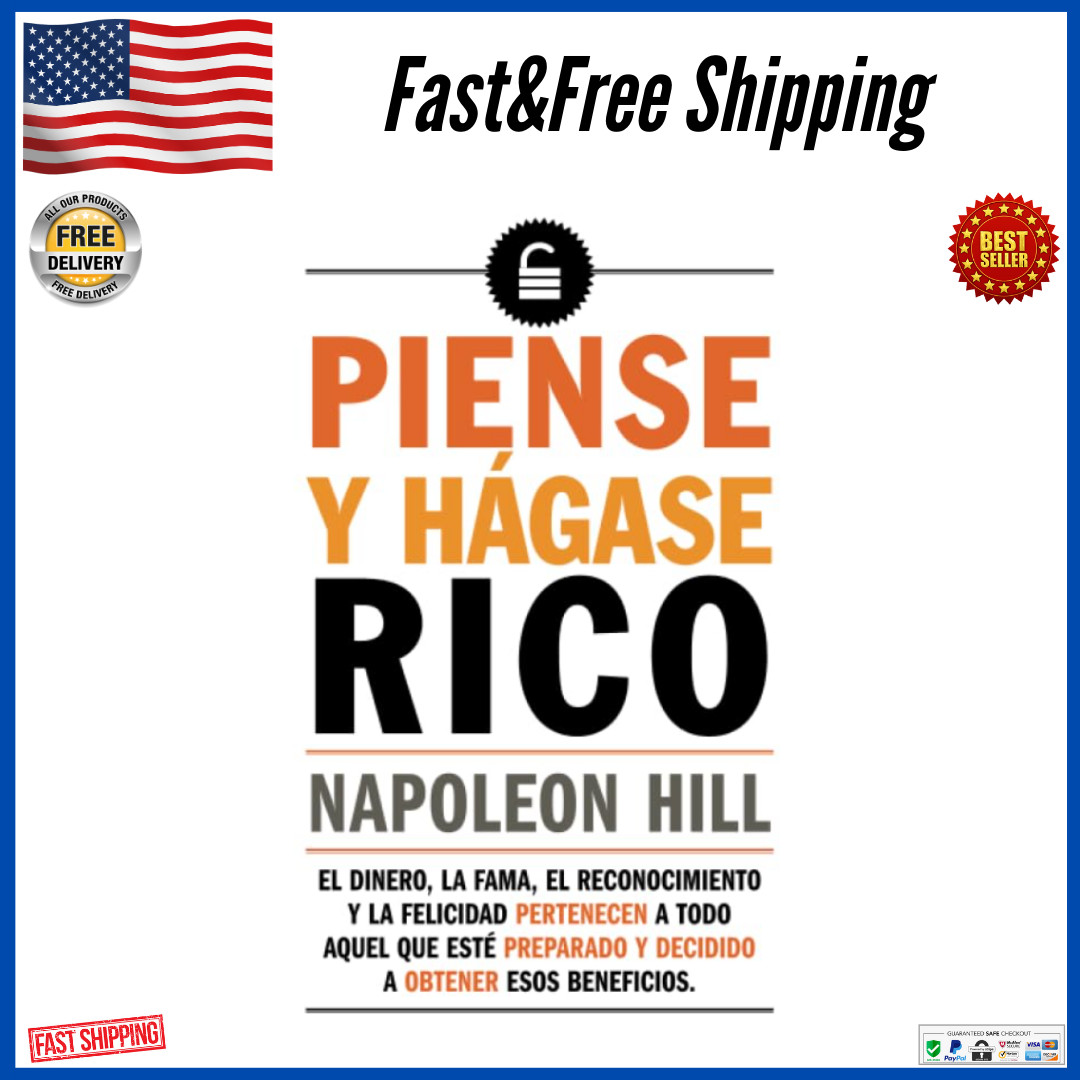Libro PIENSE Y HAGASE RICO Por Napoleon Hill Edición En Español, 288 Pages, NEW,