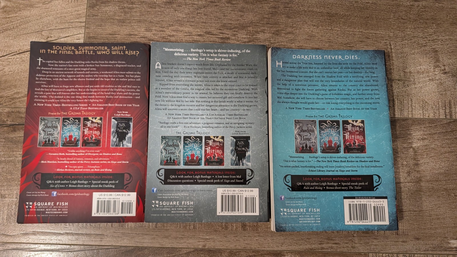 Shadow and Bone Grisha Trilogy by Leigh Bardugo – Original Cover Paperback Set