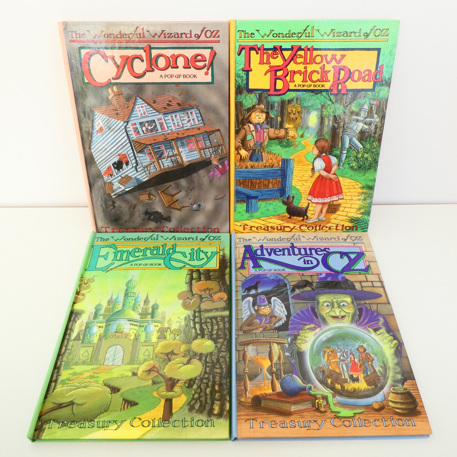 The Wonderful Wizard of Oz Treasury Collection 4 Pop Up Books Set 1991 Vintage
