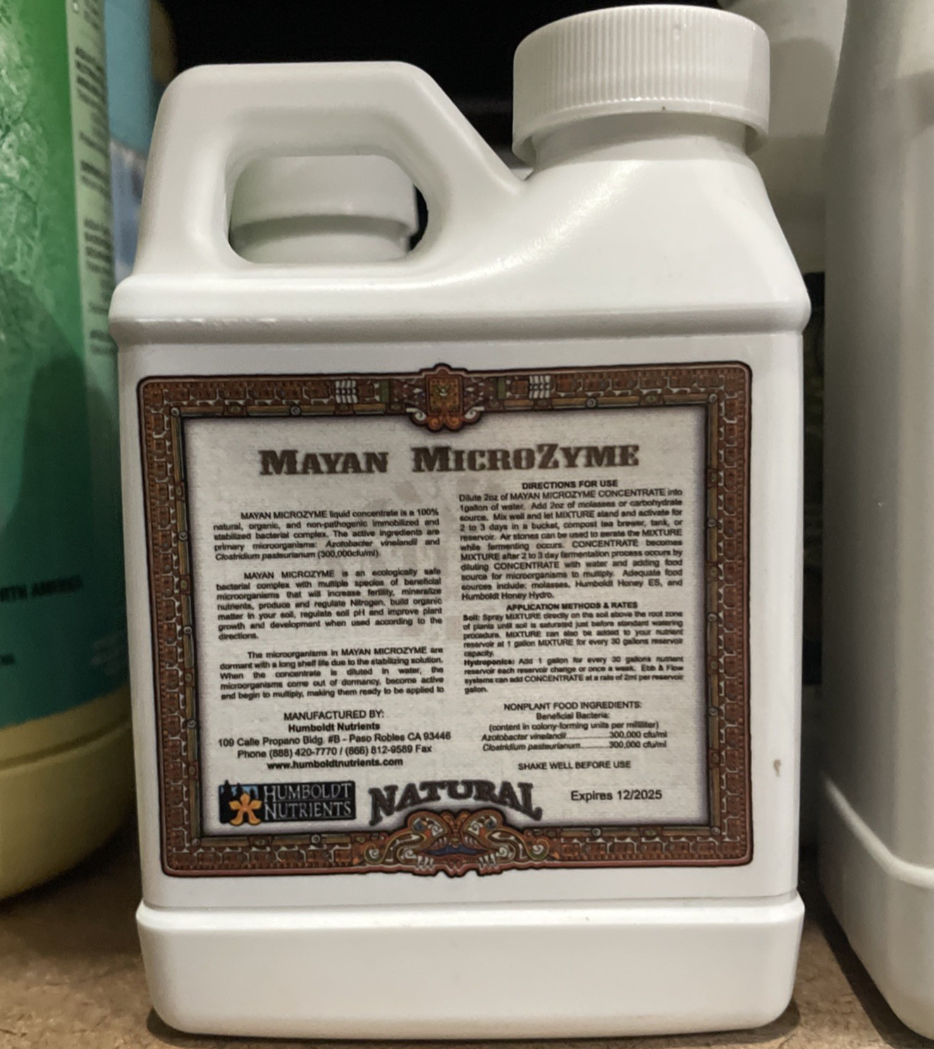 Humboldt Nutrients Mayan Microzyme Natural (8Oz) * FREE SHIPPING